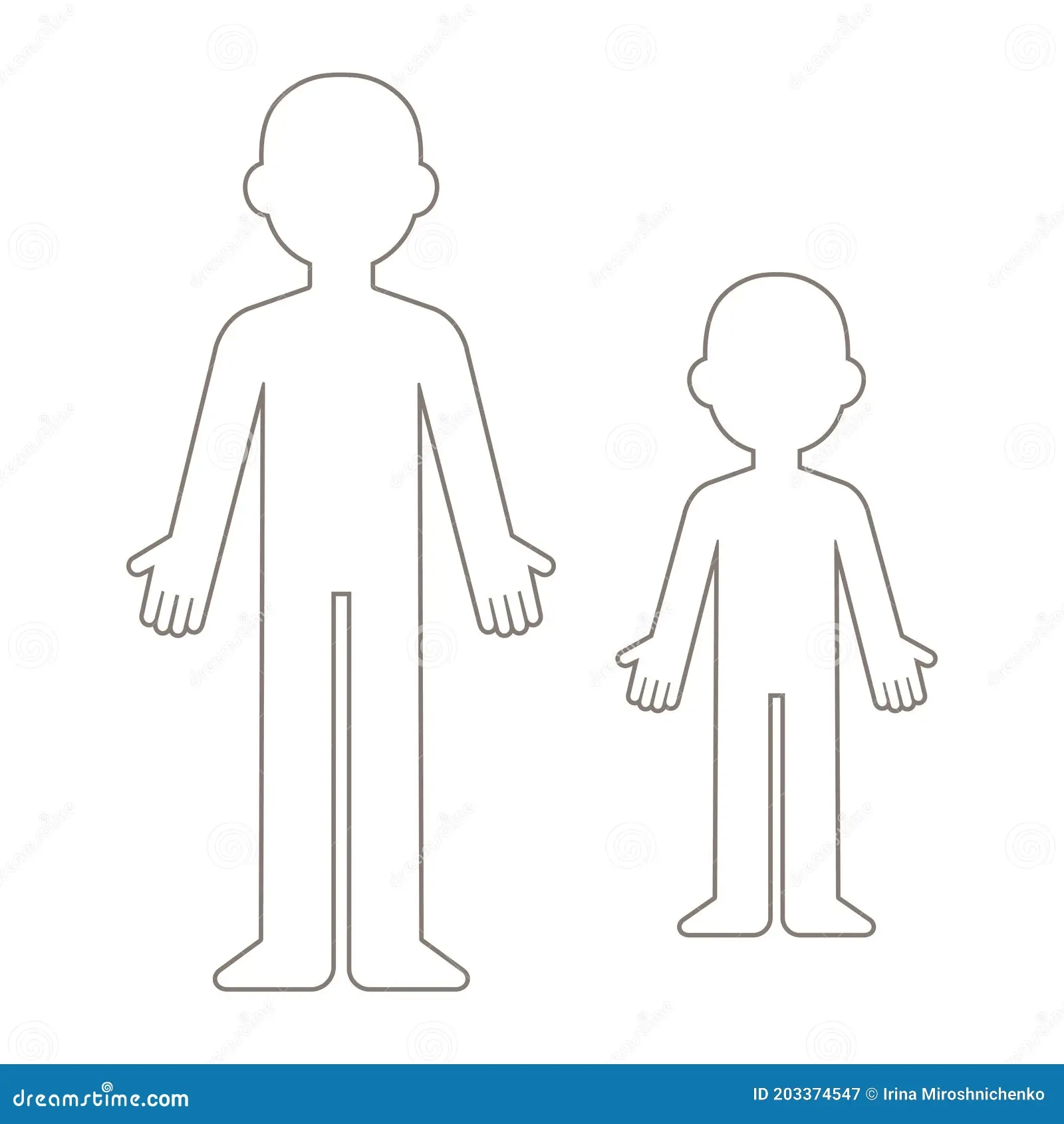 Blank Human Body Outline Printable