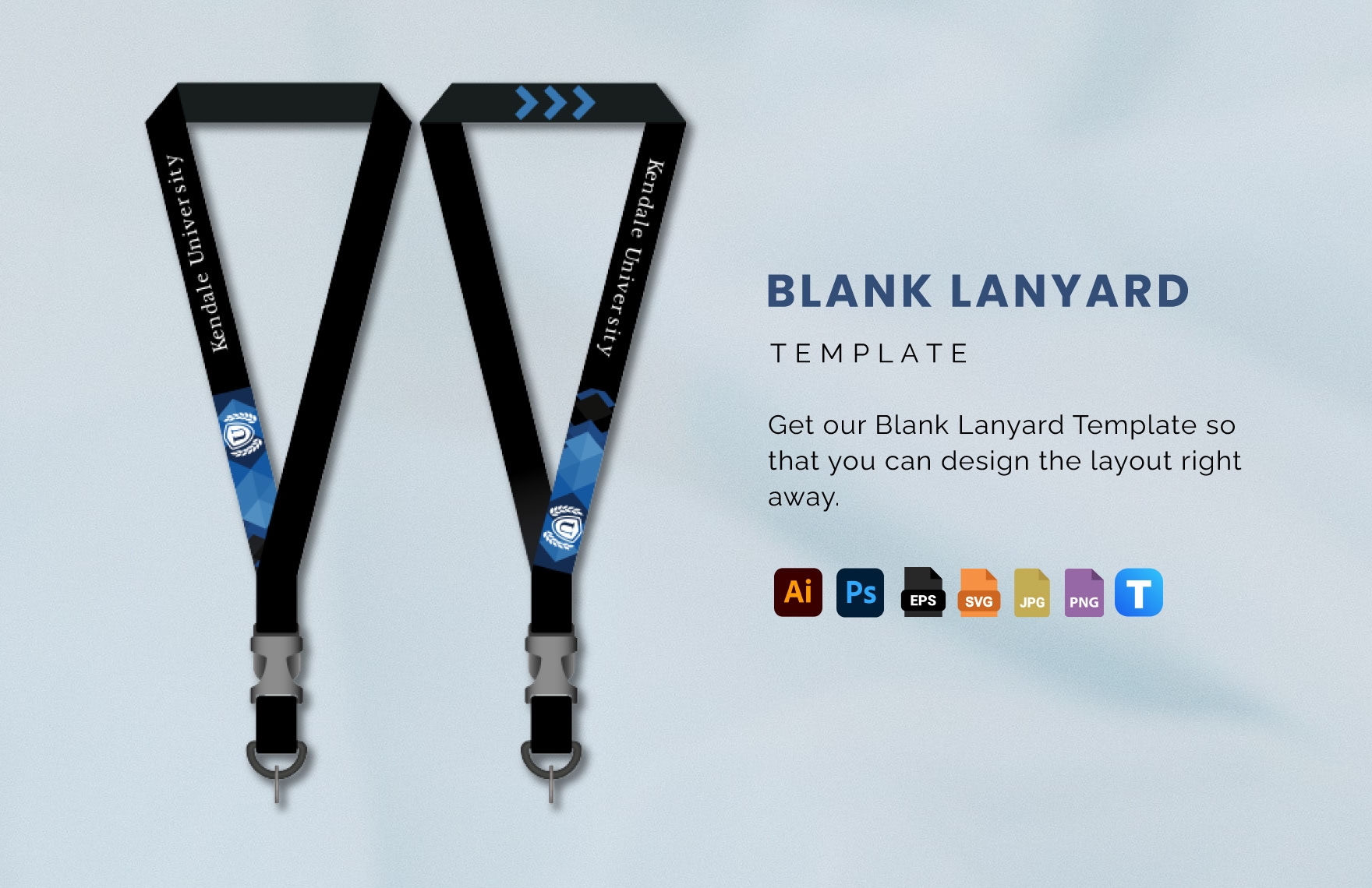 Blank Lanyard Template In PSD Illustrator EPS JPG PNG SVG Blank Lanyard Template In PSD Illustrator EPS JPG PNG SVG