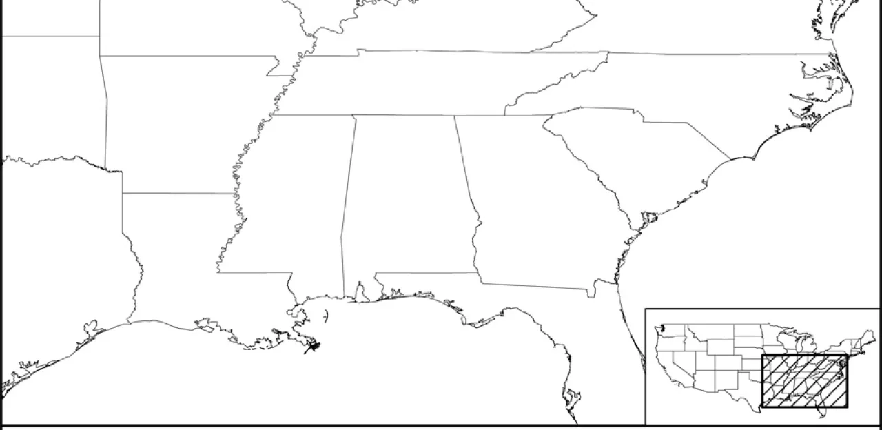 Blank Map Civil War States 1861 1863 American Battlefield Trust