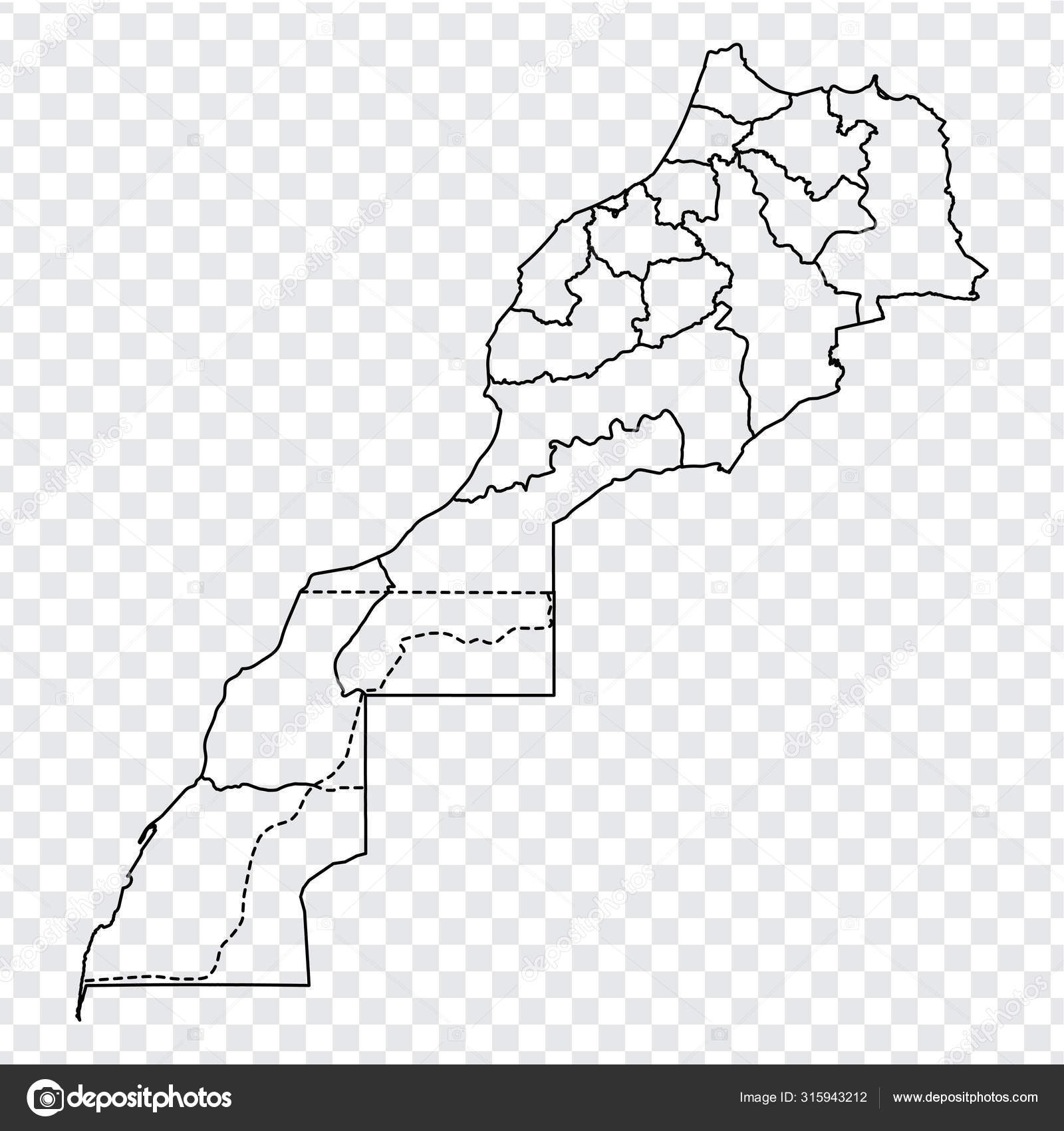 Blank Map Kingdom Of Morocco High Quality Map Of Morocco With 