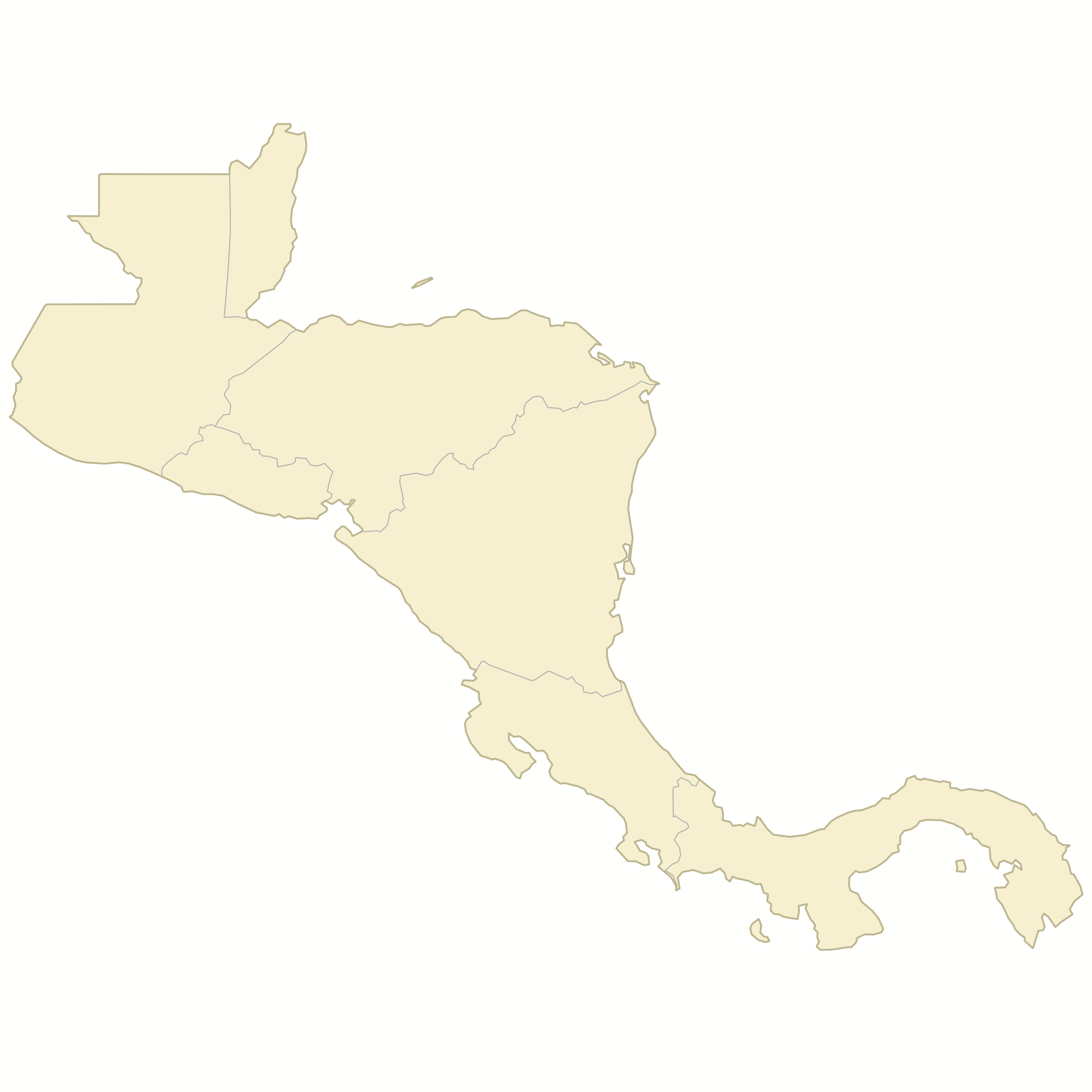 Central America Blank Map Printable