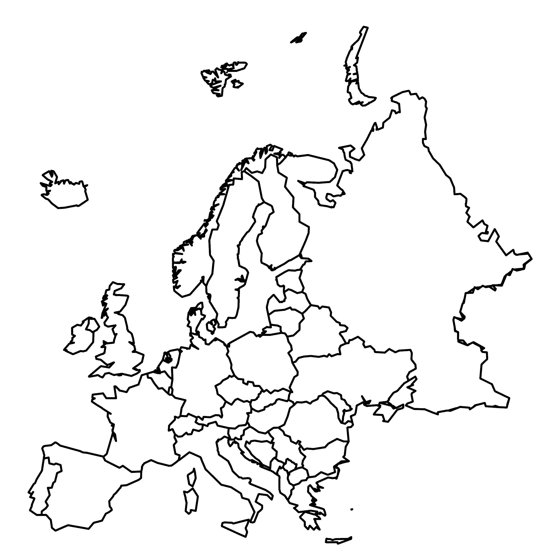 Printable Blank Maps Of Europe
