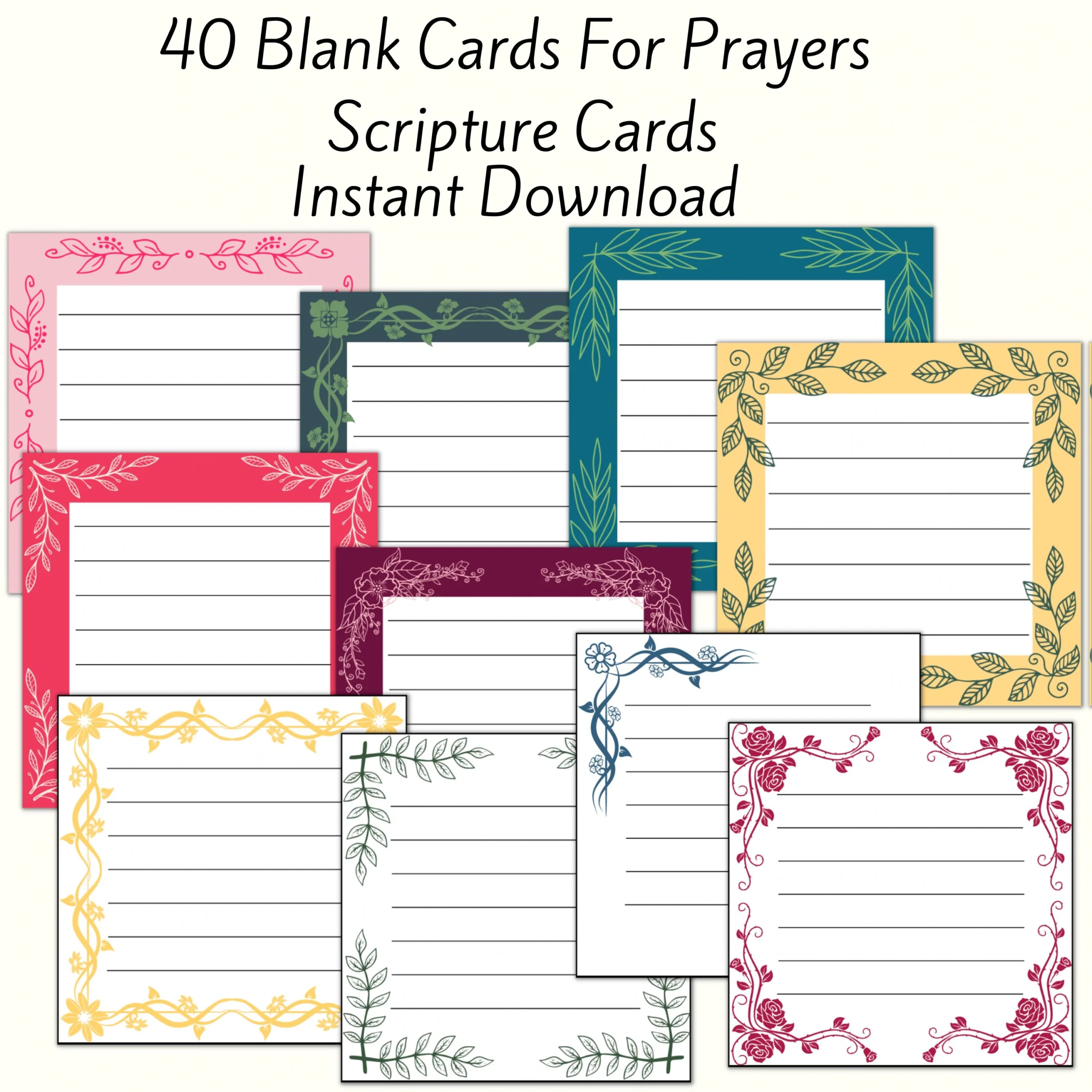 Printable Blank Scripture Cards