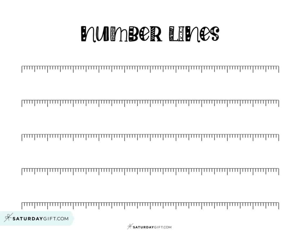 Free Printable Blank Number Line