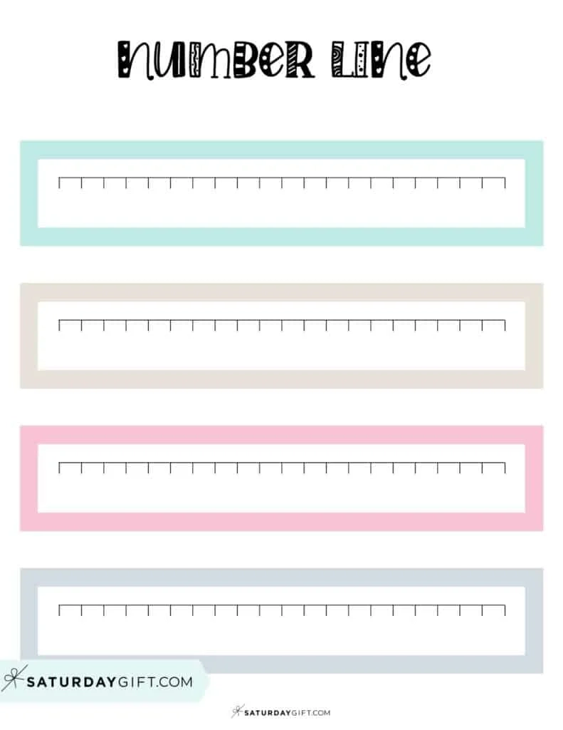 Printable Blank Number Line Worksheet