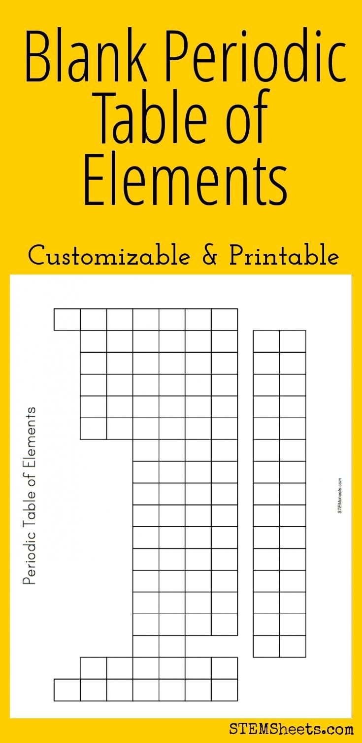 Printable Blank Periodic Table Utube
