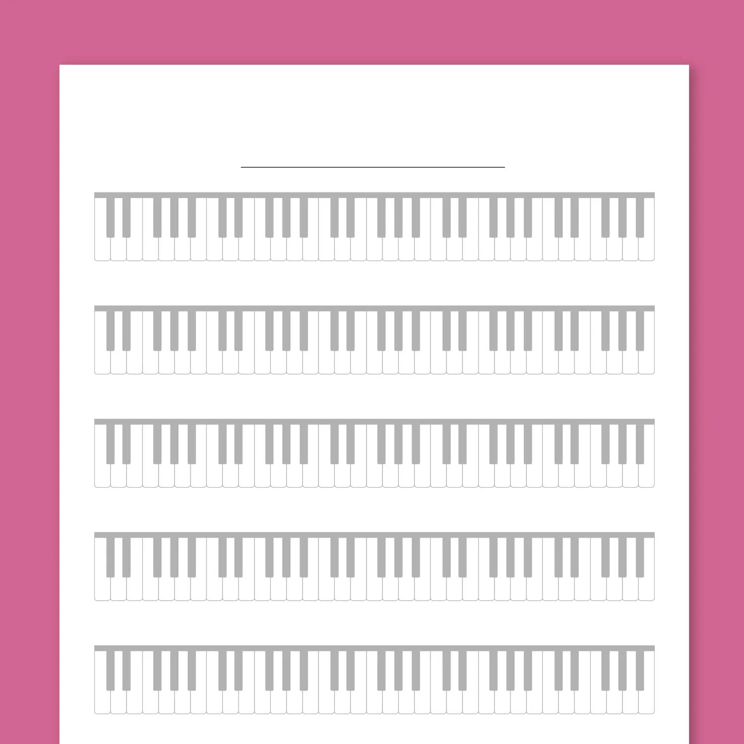Blank Piano Keyboard Printable
