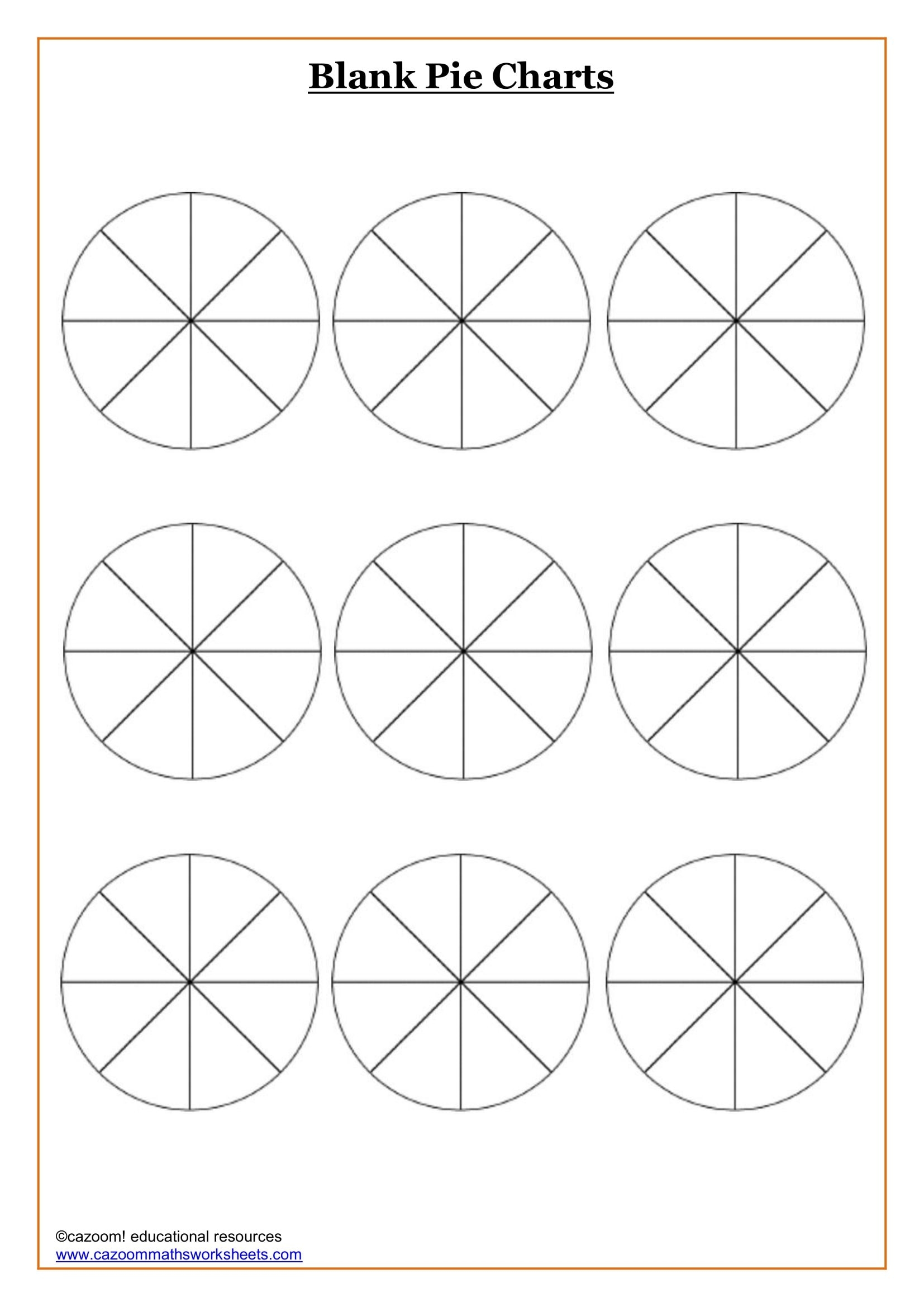 Blank Printable Pie Chart