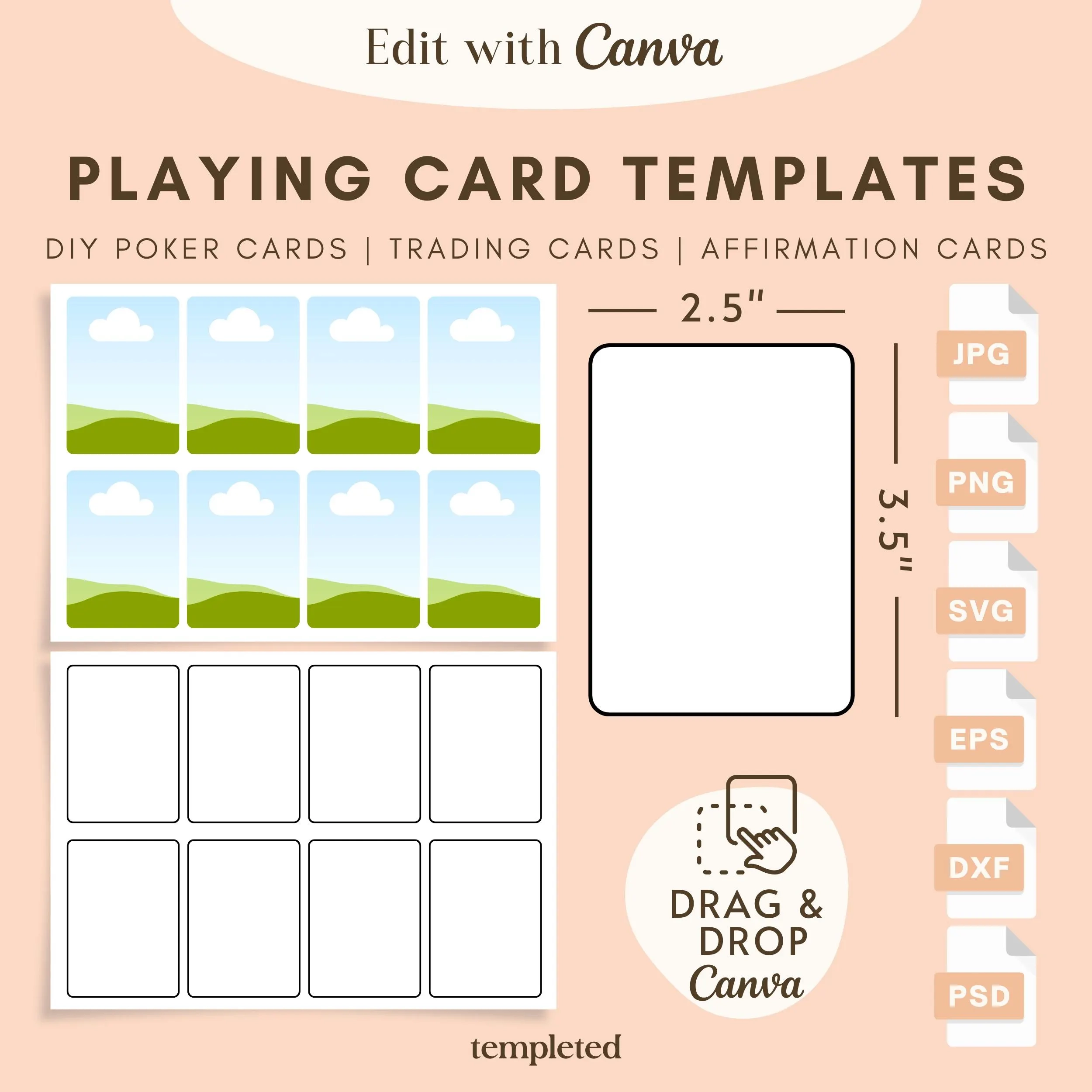 Blank Playing Cards Etsy