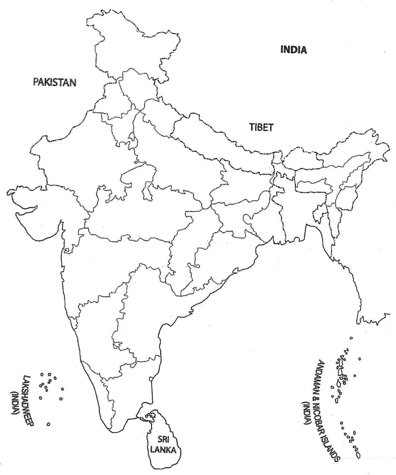 Blank Political Map Of India Political Map Of India Blank 
