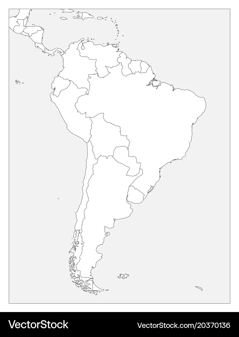 Blank South American Printable Map