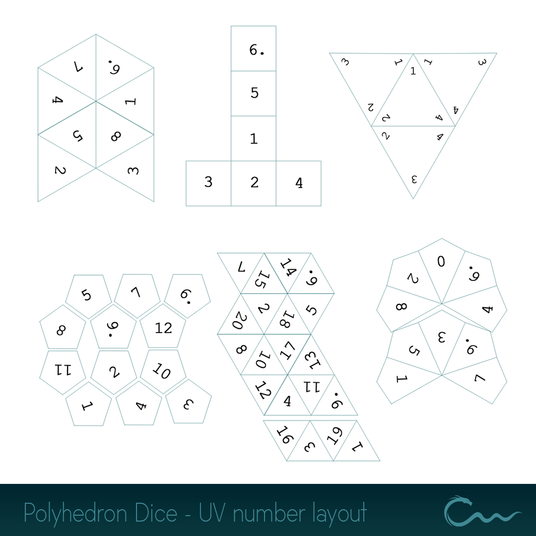 Printable Blank 10-Sided Die