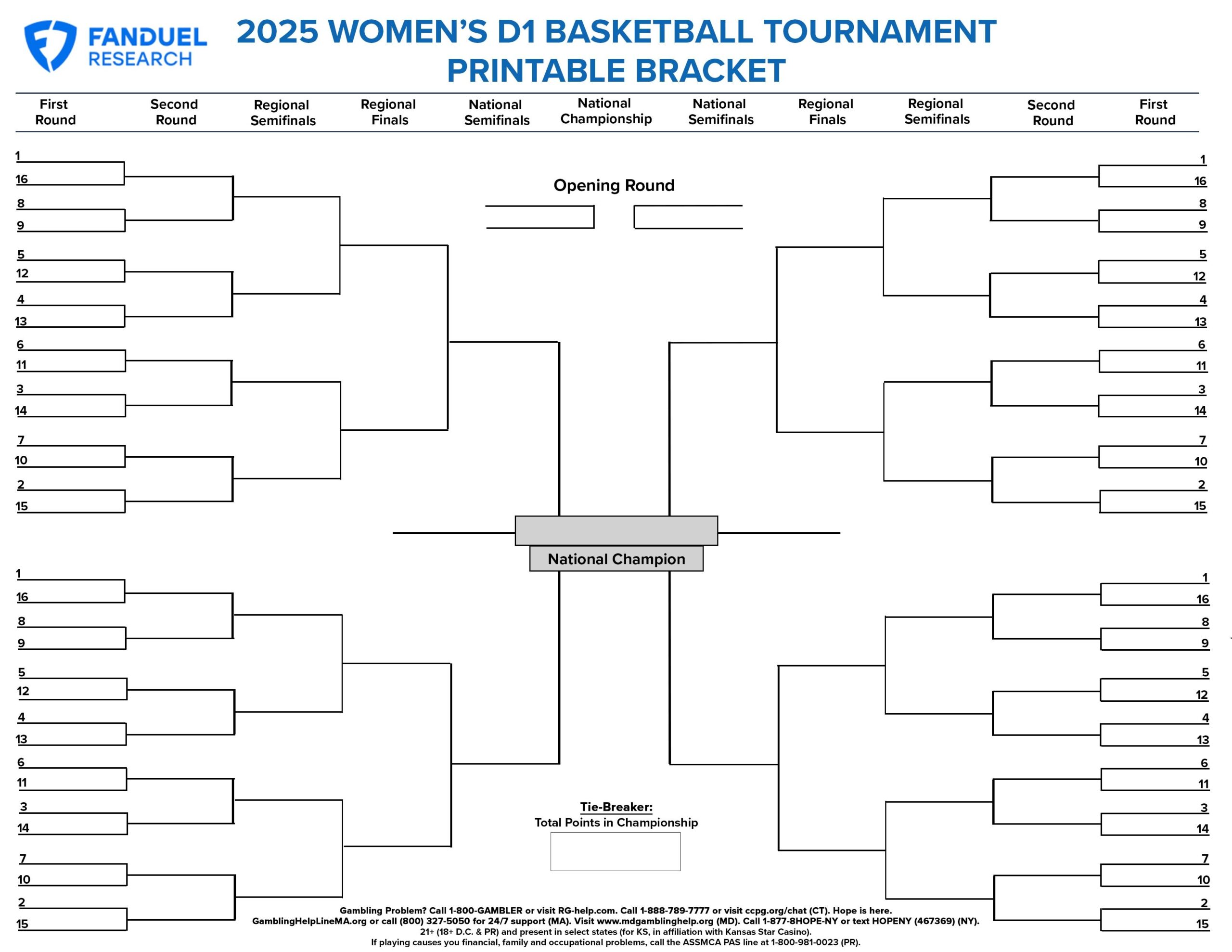 Ncaa Bracket 2026 Blank Printable