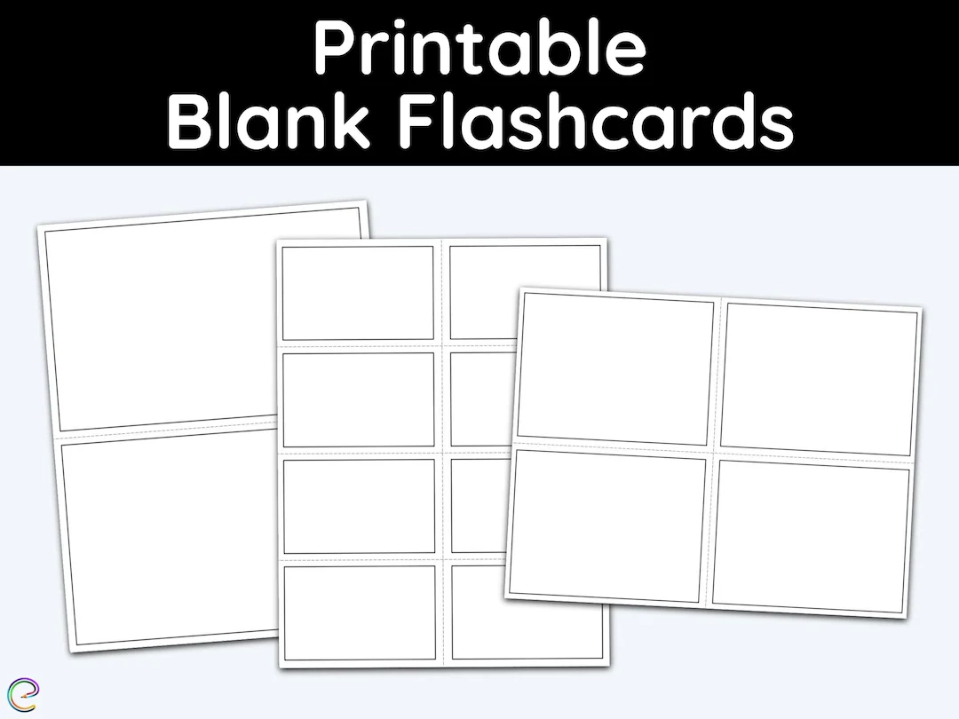 Printable Flash Cards Blank