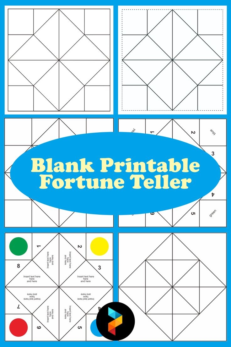 Fortune Teller Printable Out Blank
