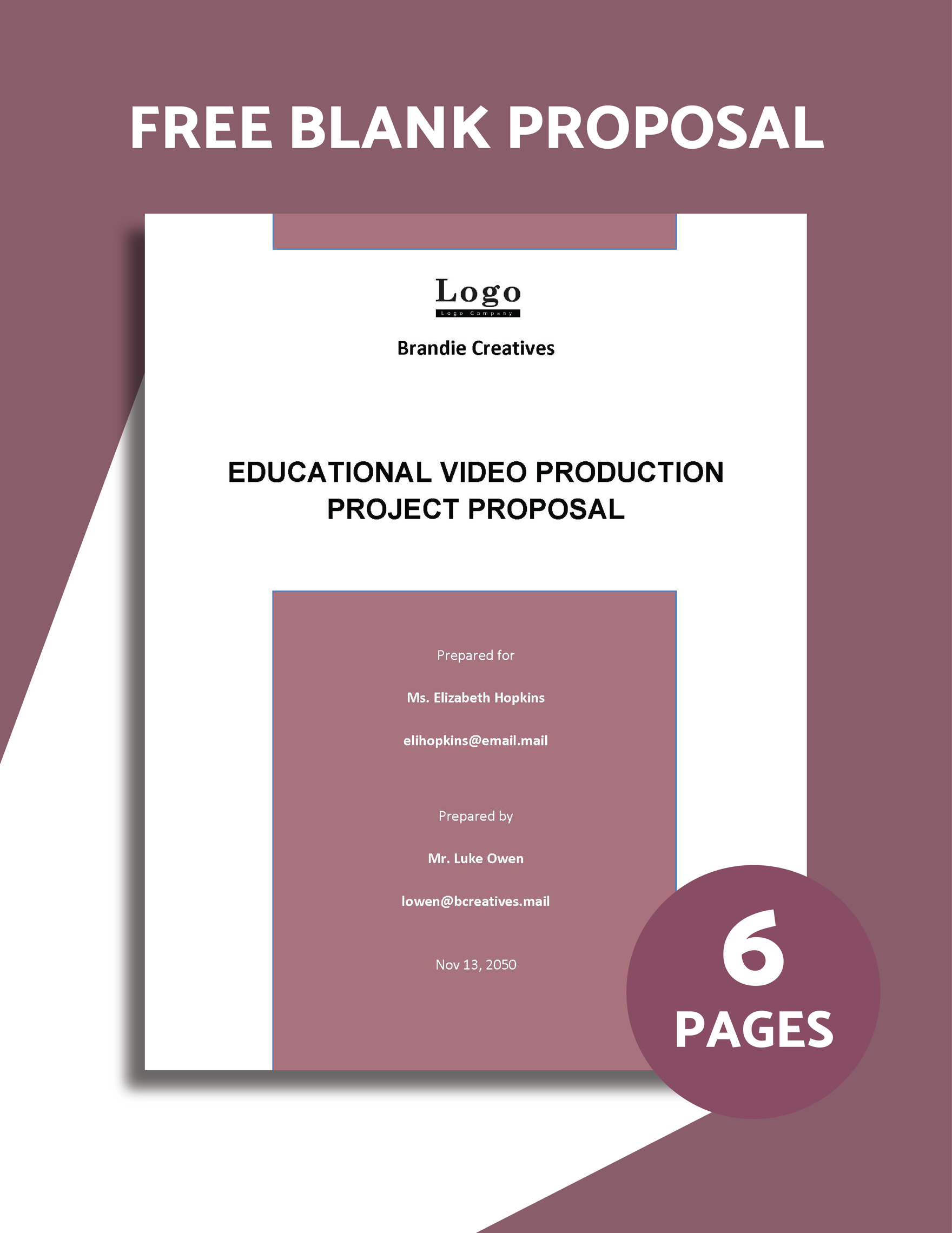 Printable Blank Proposals