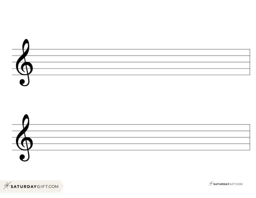 Blank Printable Staff Paper