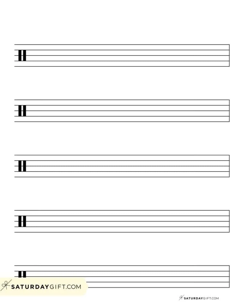 Printable Blank Manuscript Paper
