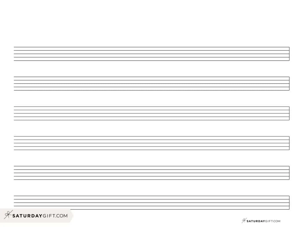 Blank Sheet Music 100 Free Printable Staff Paper Templates 