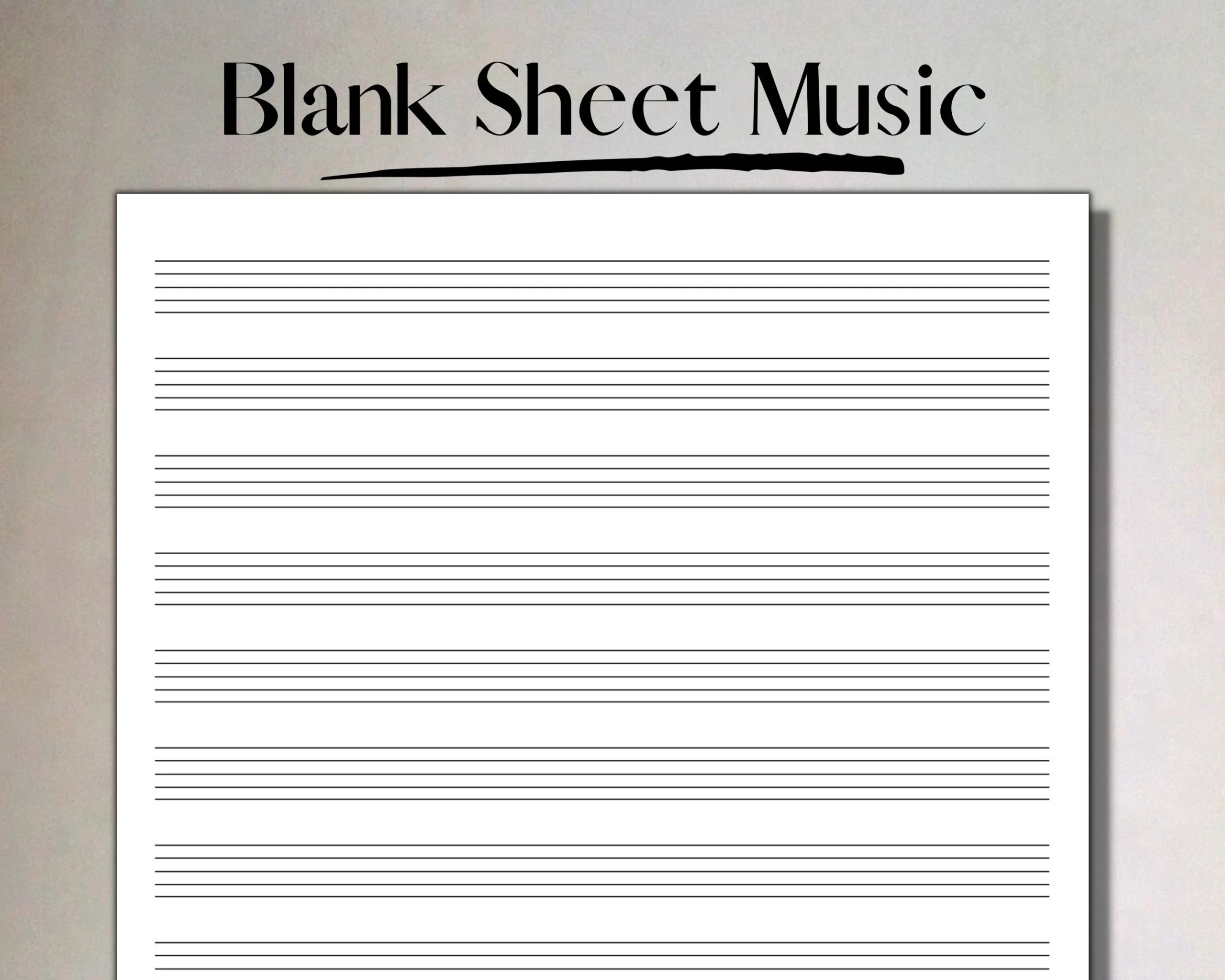 Blank Percussion Staff Paper Printable