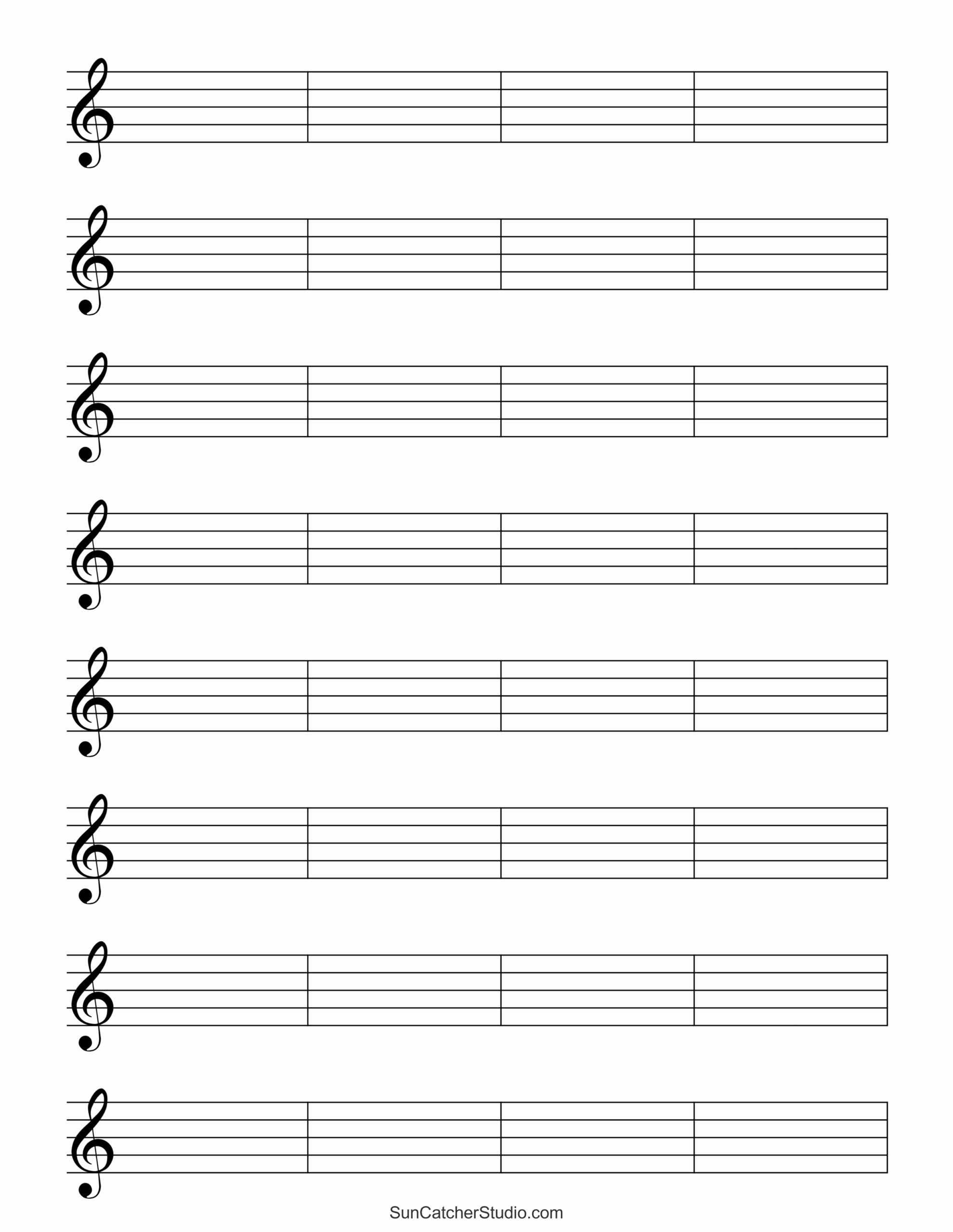 Blank Sheet Music Printables