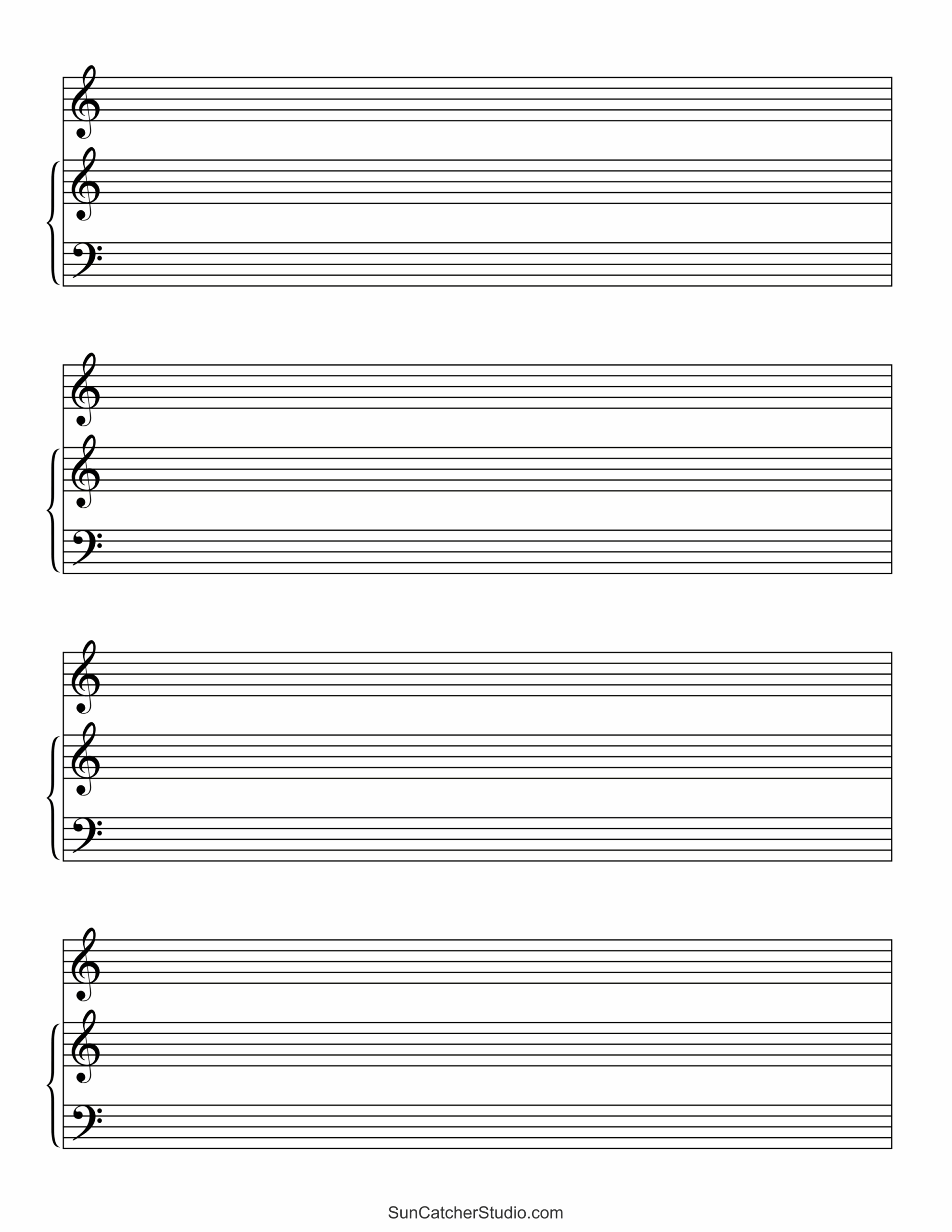 Blank Sheet Music Free Printable Staff Paper Free Printables 