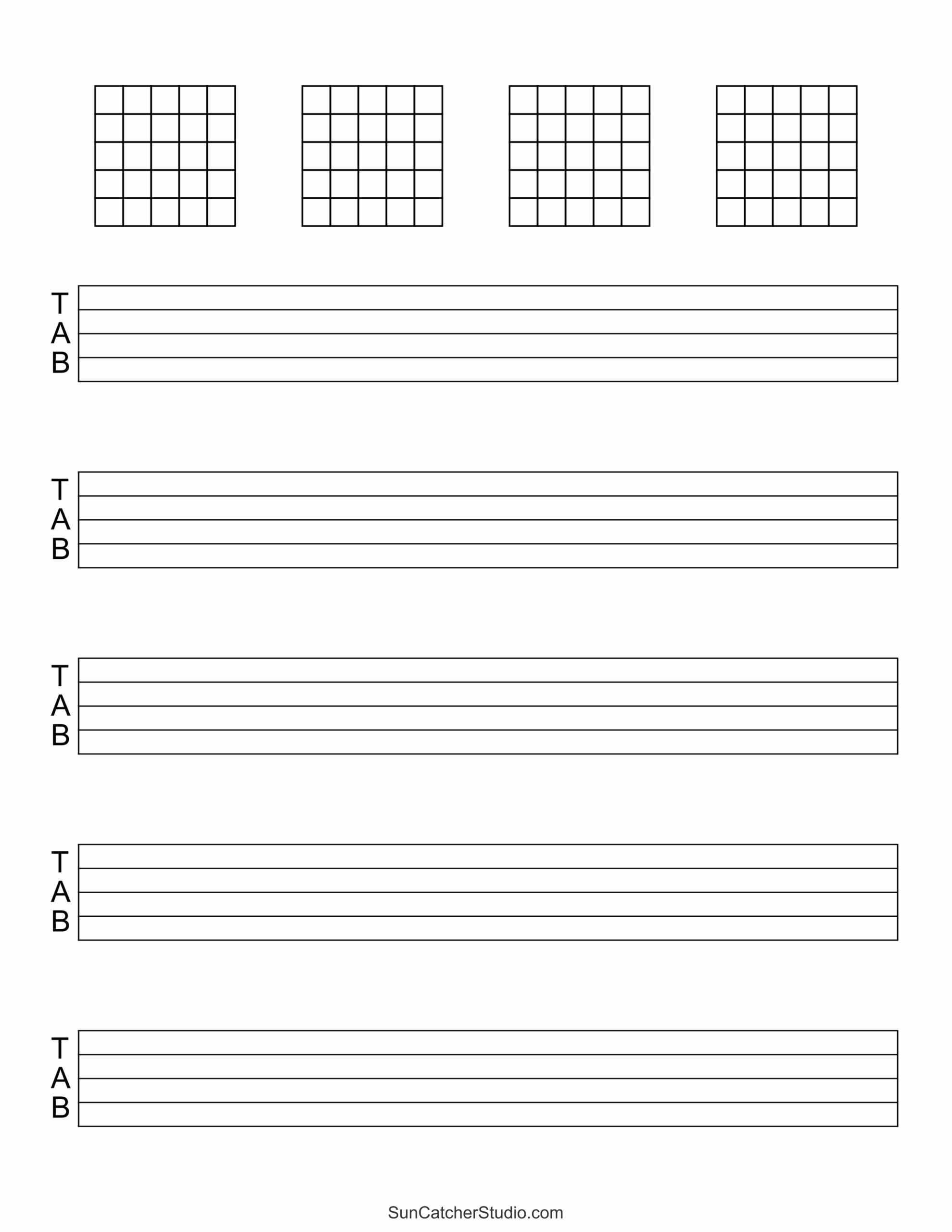 Printable Blank Music Scales