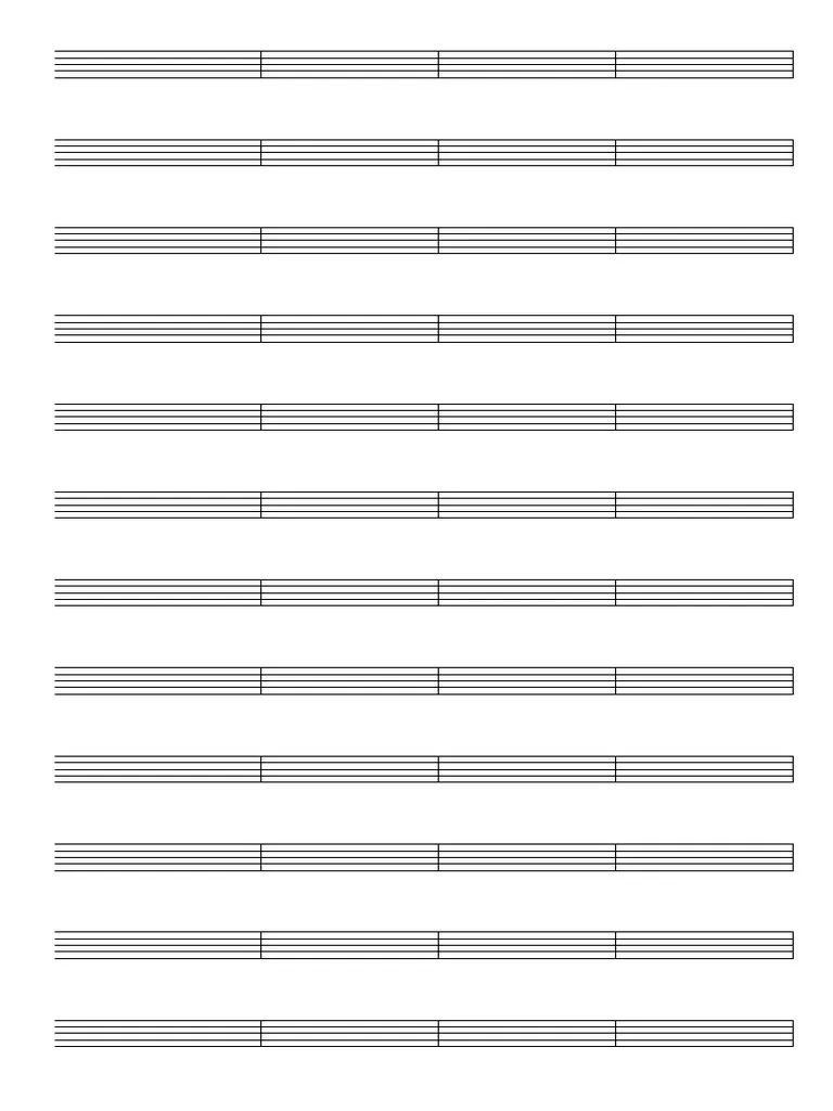 Blank Printable Sheet Music Pdf