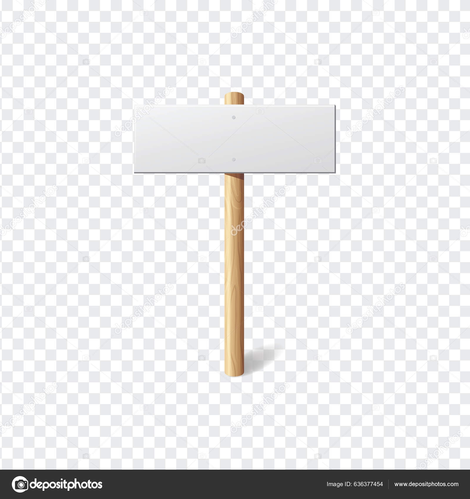 Blank Signboard Empty Signage Banner White Sign Template Vector 