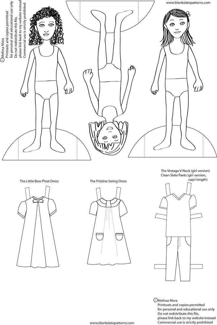 Blank Paper Doll Printable