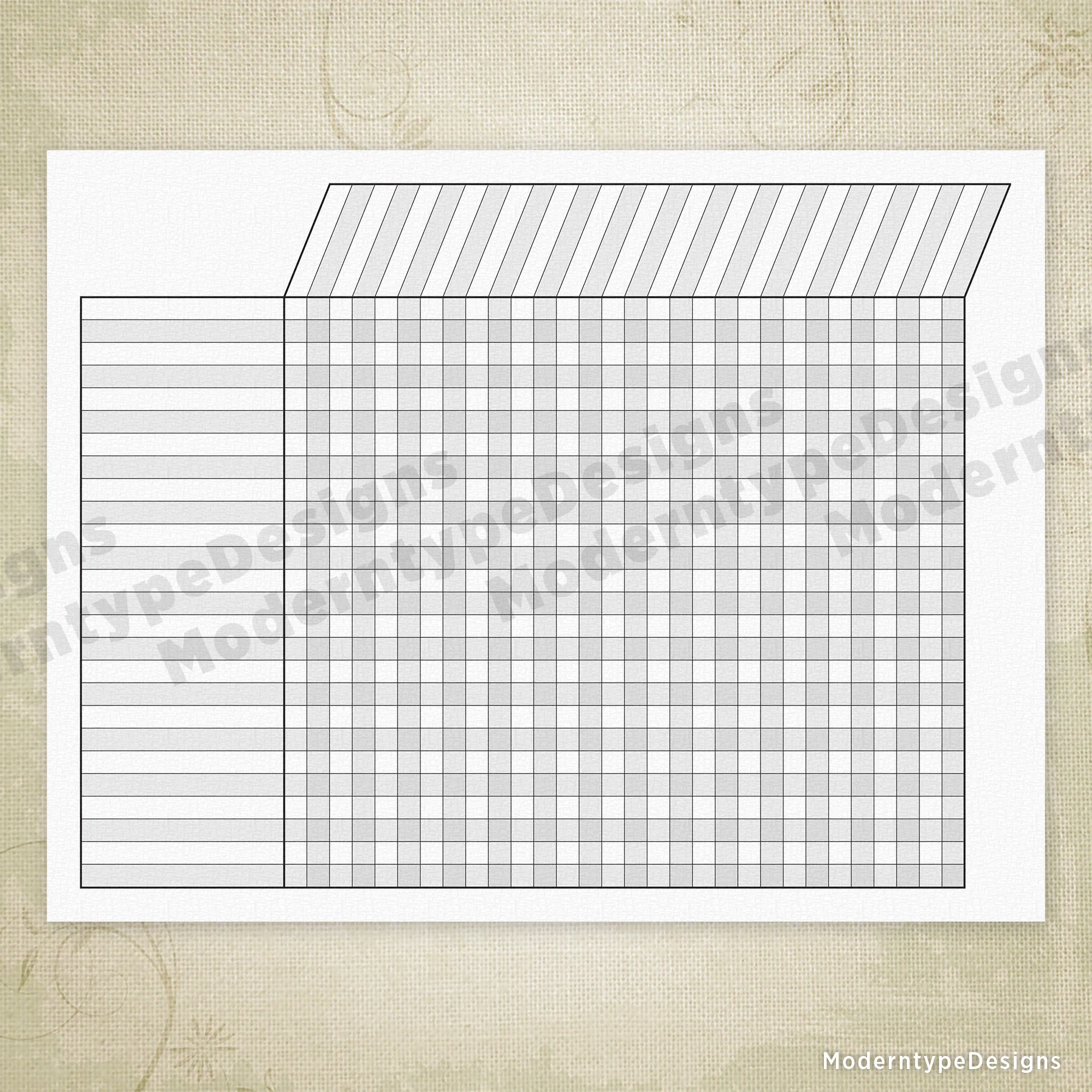 Blank Spreadsheet Printable With Alternating Rows And Columns