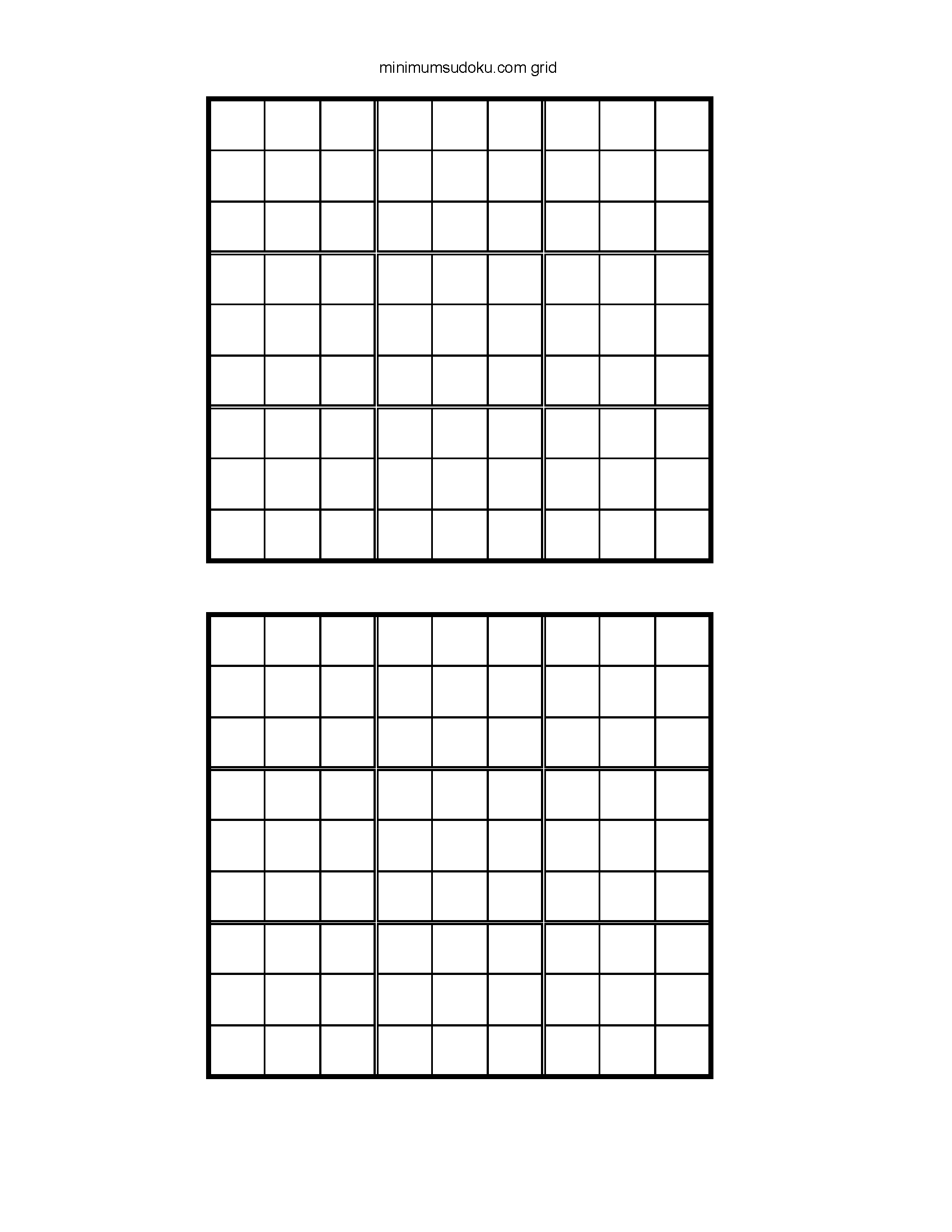 Blank Sudoku Grid 2 Per Page 10 Free PDF Printables Printablee 