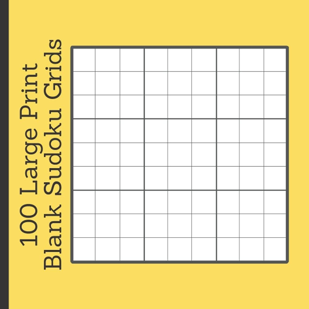 Printable Blank Sudoku Puzzle Grids