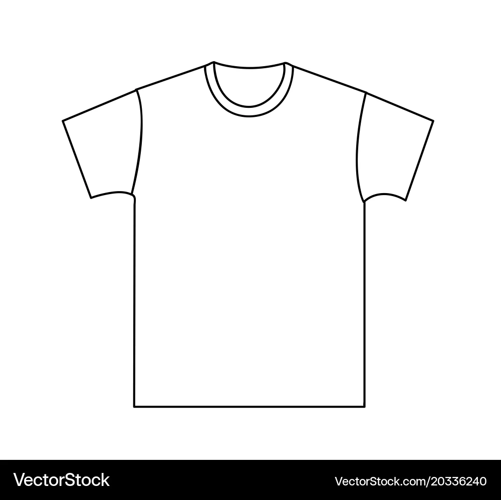 Blank T Shirt Vorlage Lizenzfreies Vektorbild