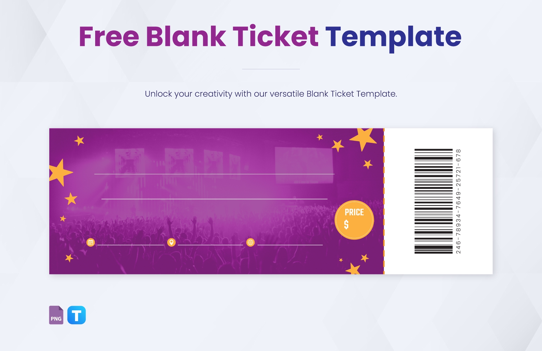 Blank Tickets Free Printable