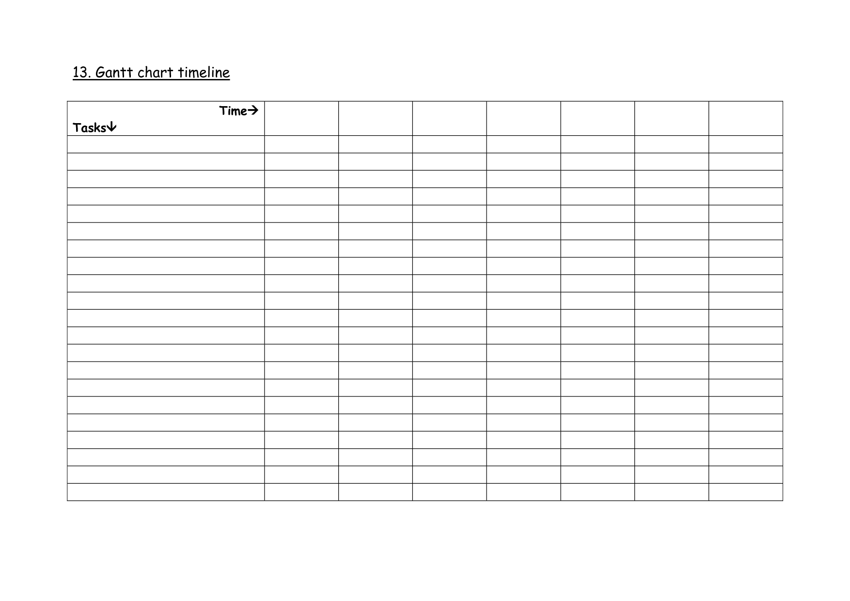 Blank Printable Chart Templates