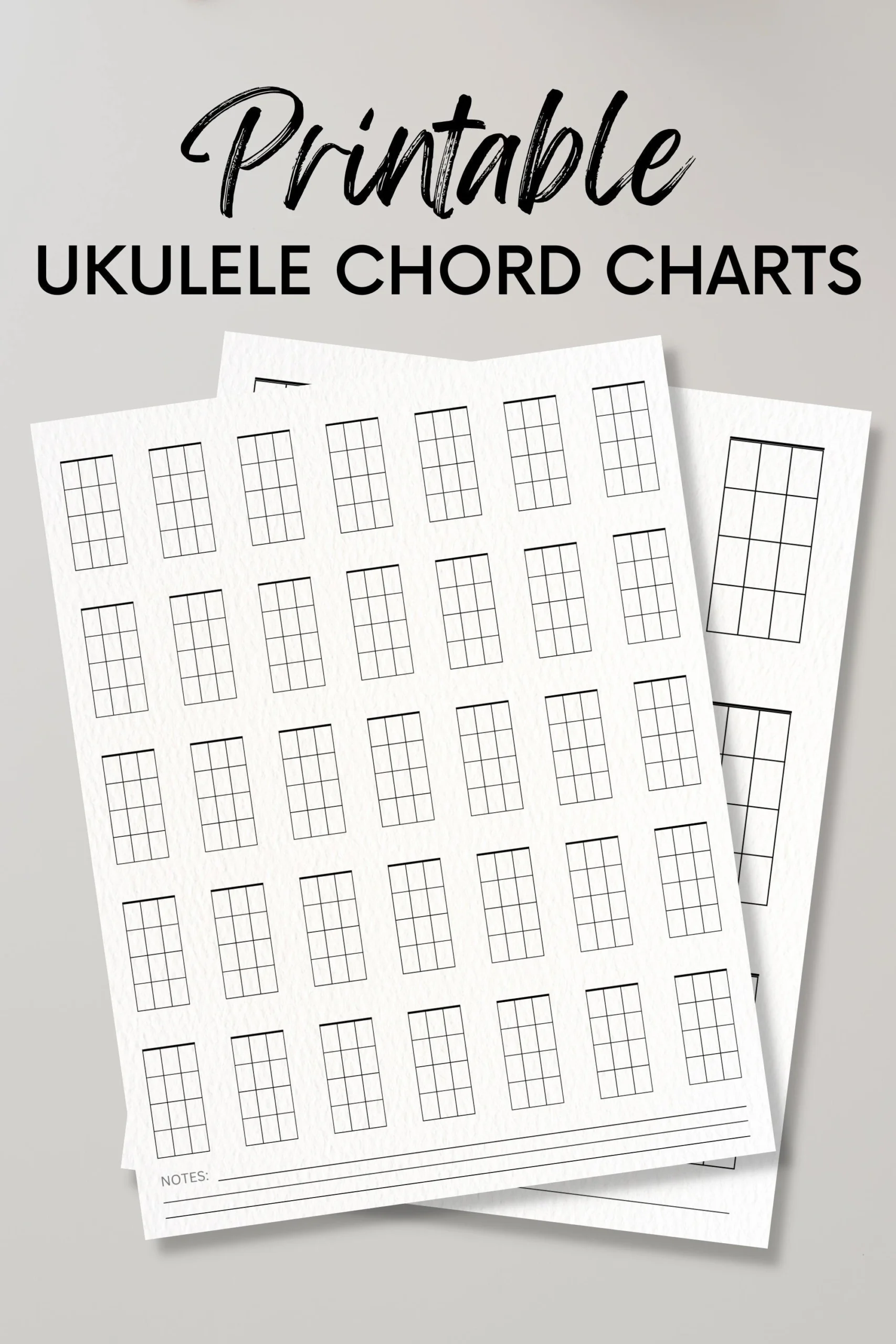 Blank Ukulele Chord Charts For Beginners PDF Download 