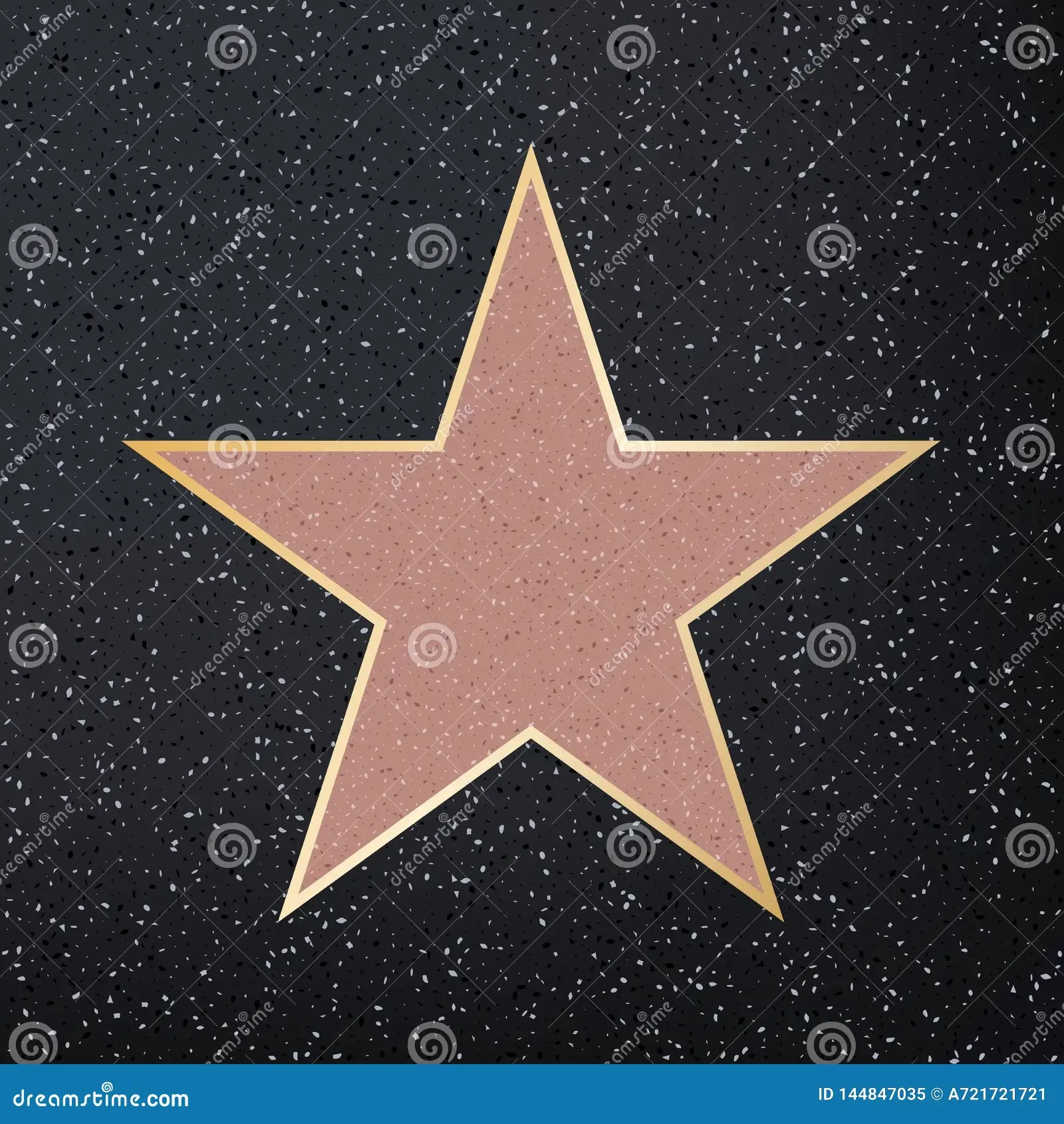 Blank Walk Fame Hollywood Star Stock Illustrations 80 Blank Walk 