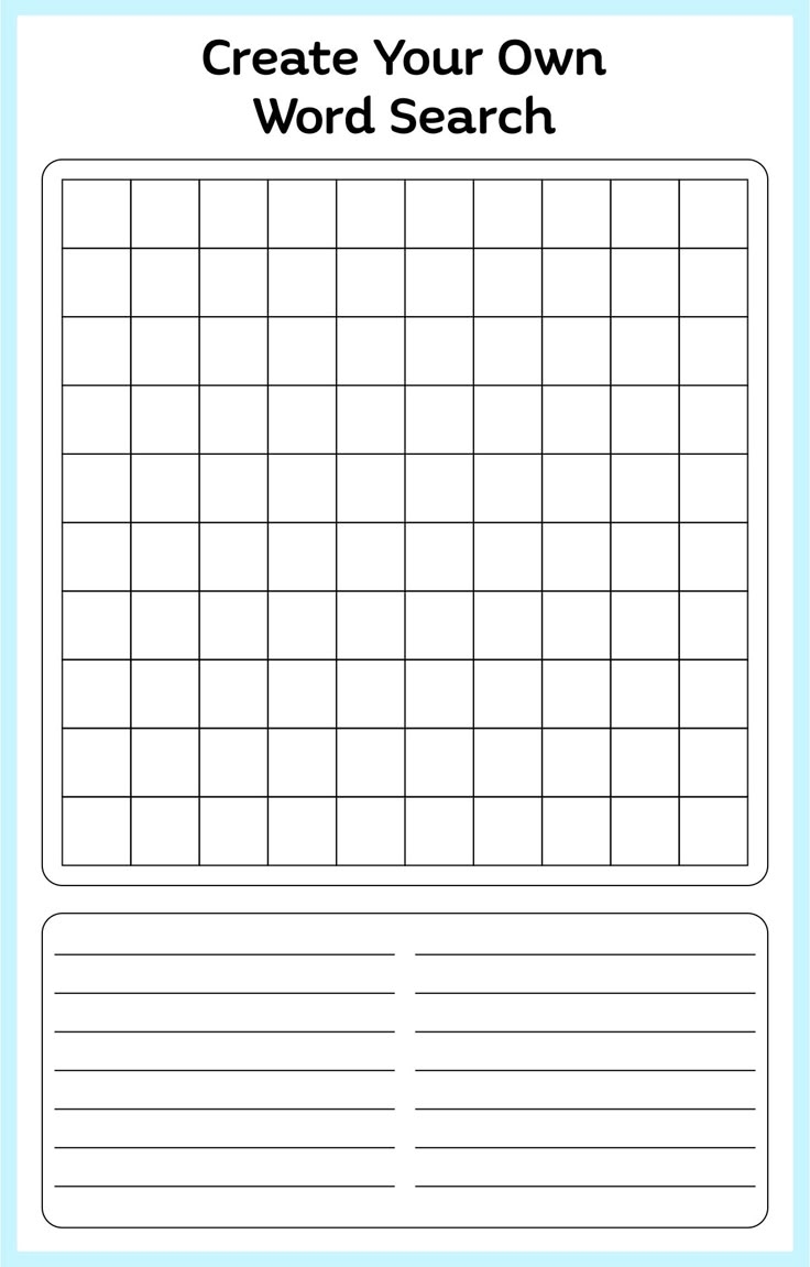 Blank Word Search Puzzles 16 Free PDF Printables Printablee