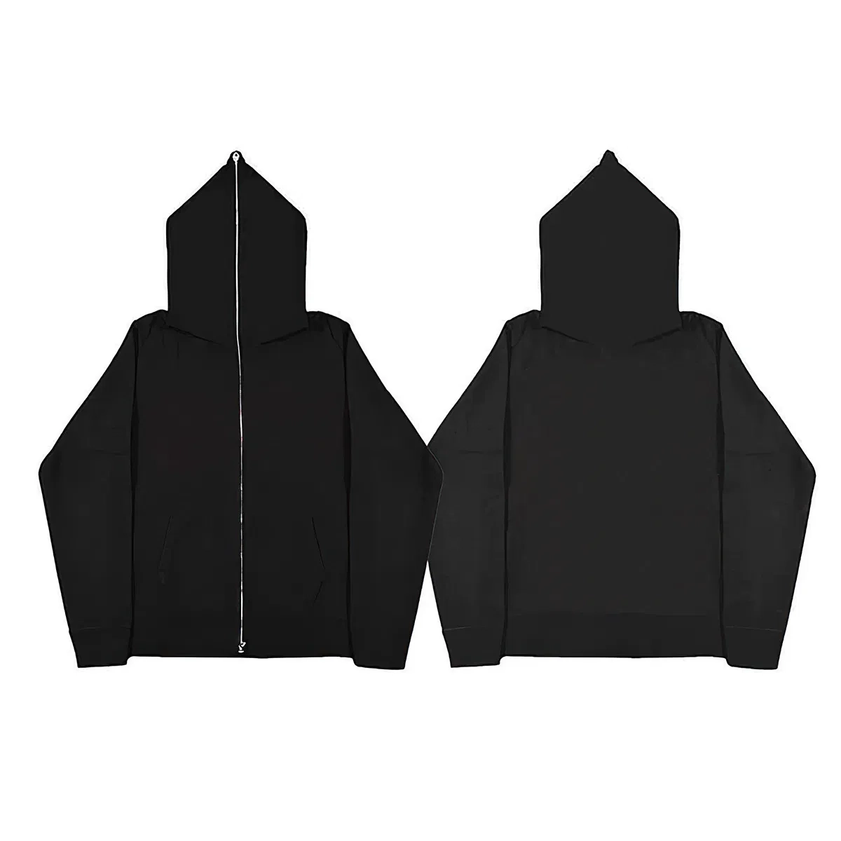 Blank Zip Up Hoodie Template Zip Hoodie Mockup PSD Digital 