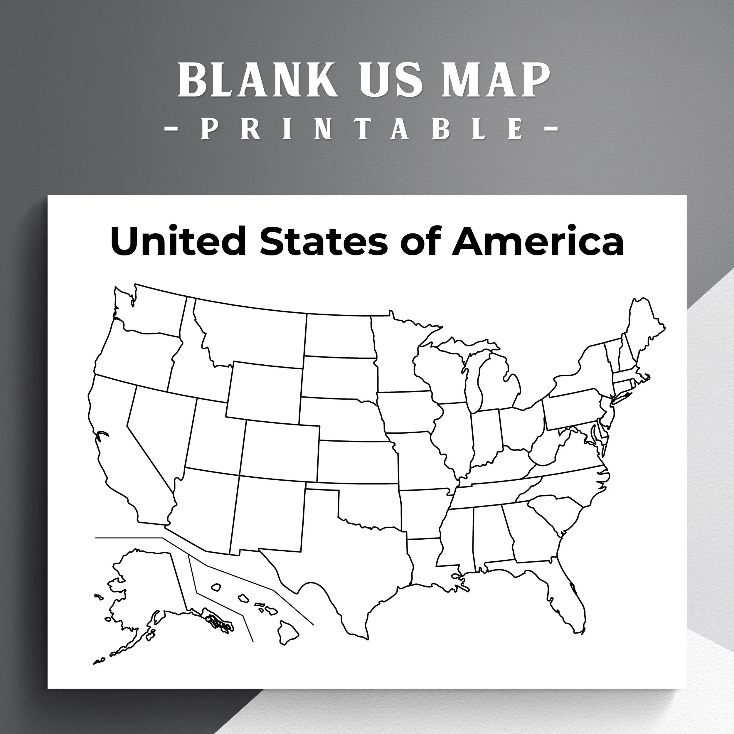 Blank United States Map Printable