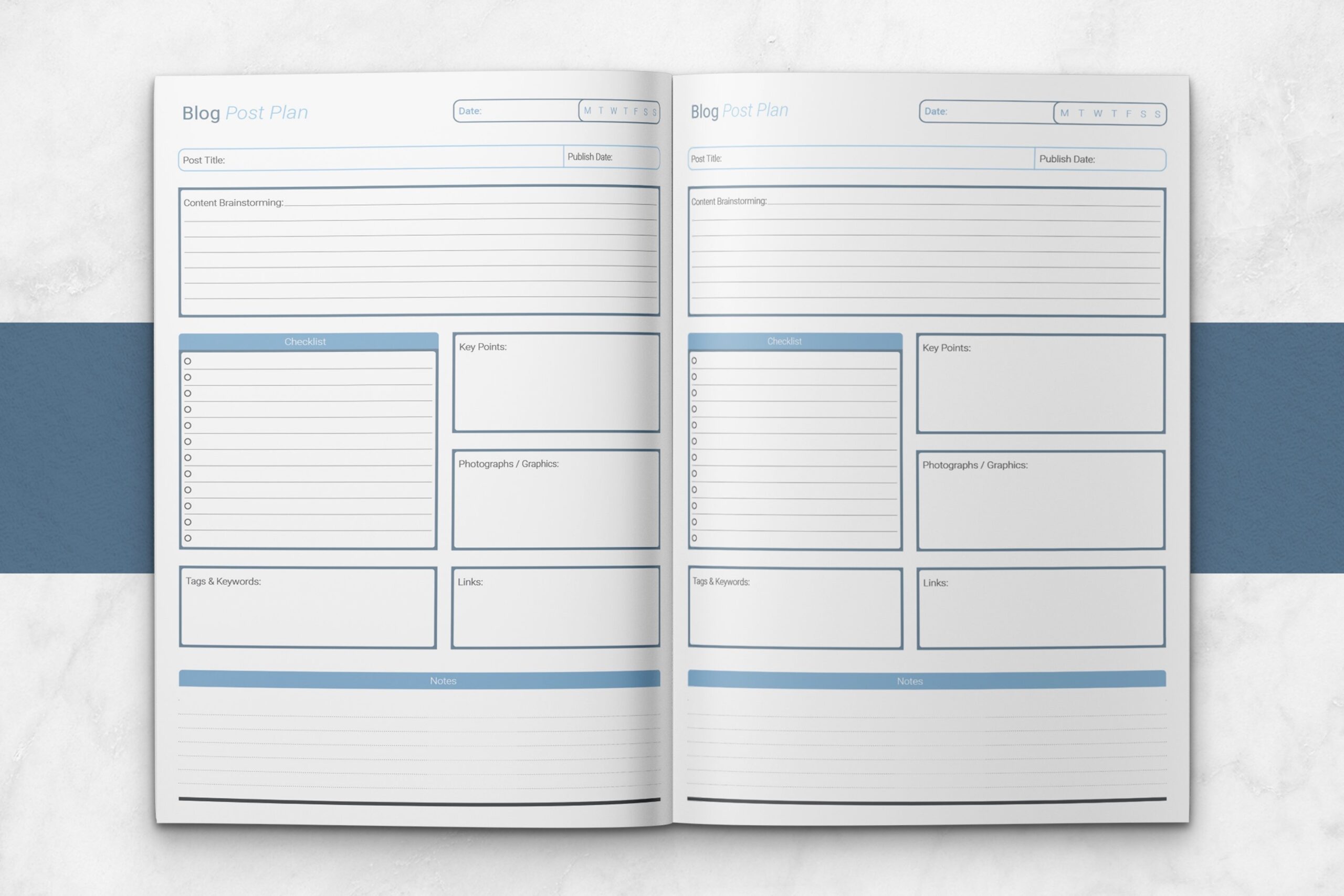 Printable Blank Blogs Template
