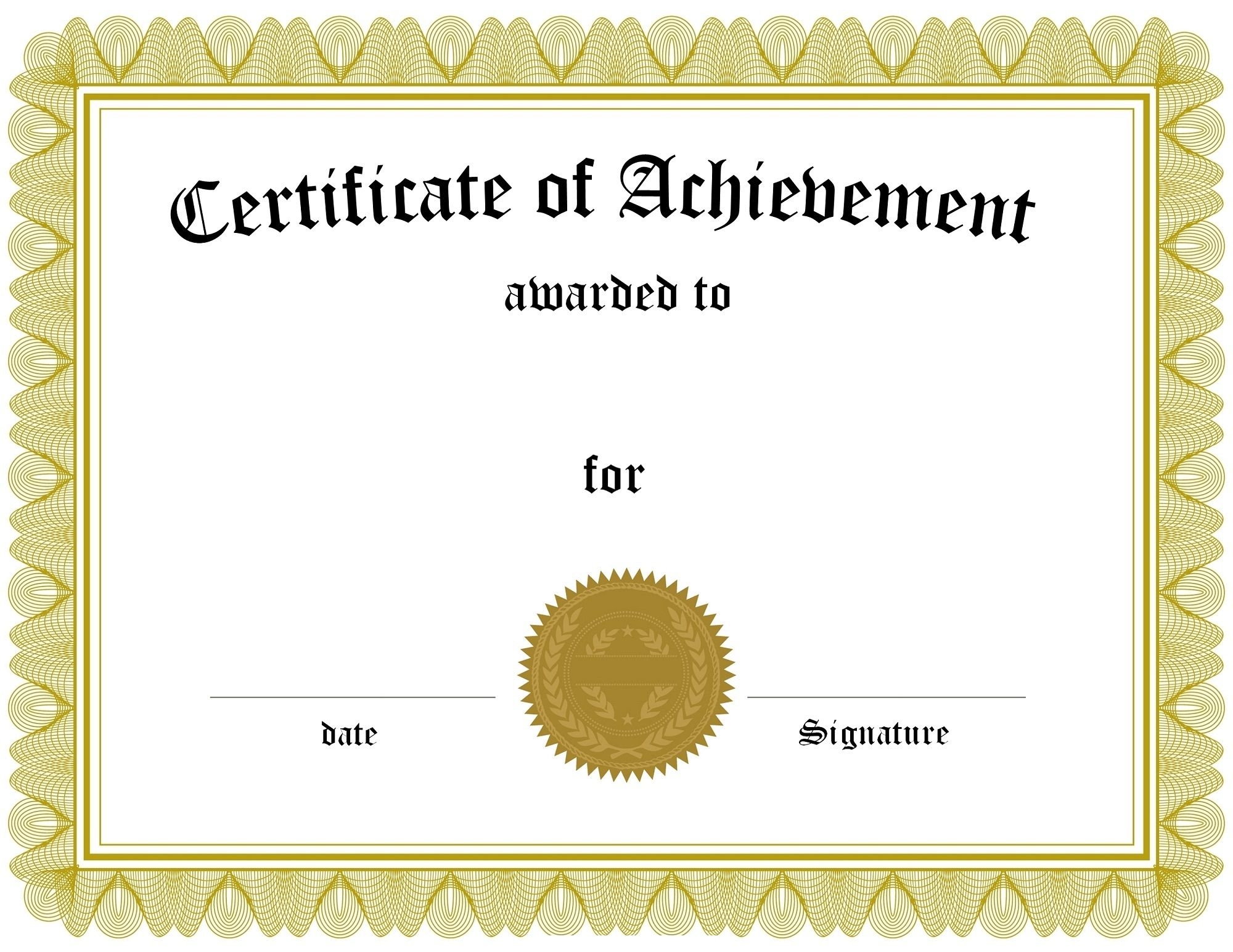 Blank Certificates Printable