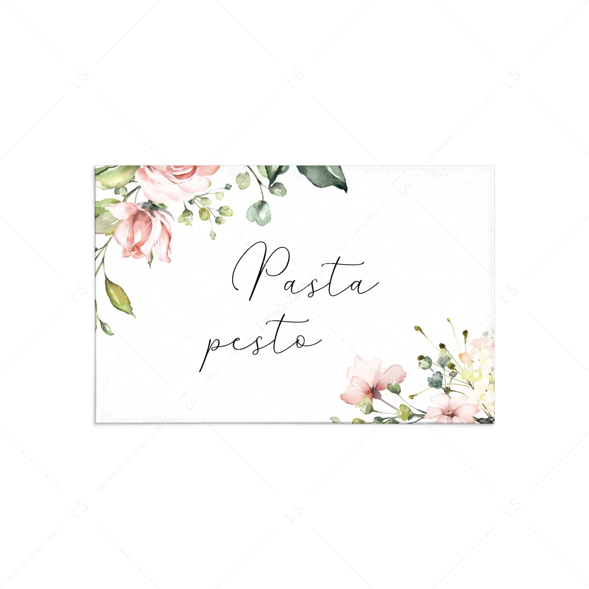 Blank Table Cards Printable Blush