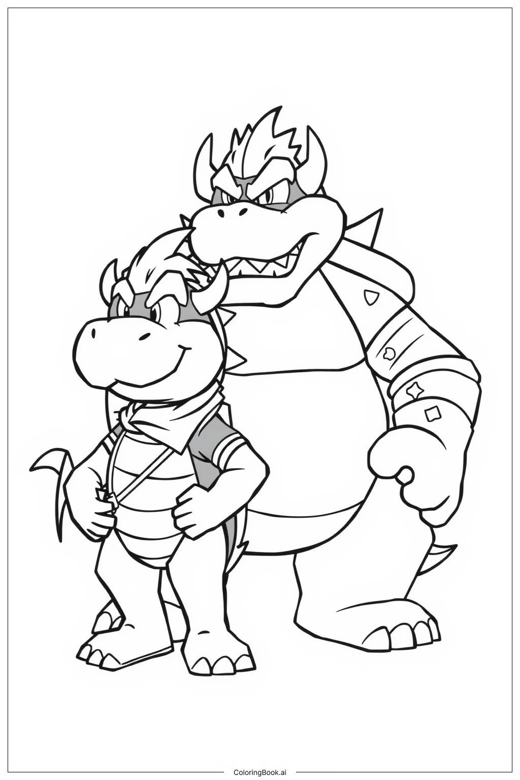 Bowser In His Castle Coloring Page Free PDF amp PNG Printable 