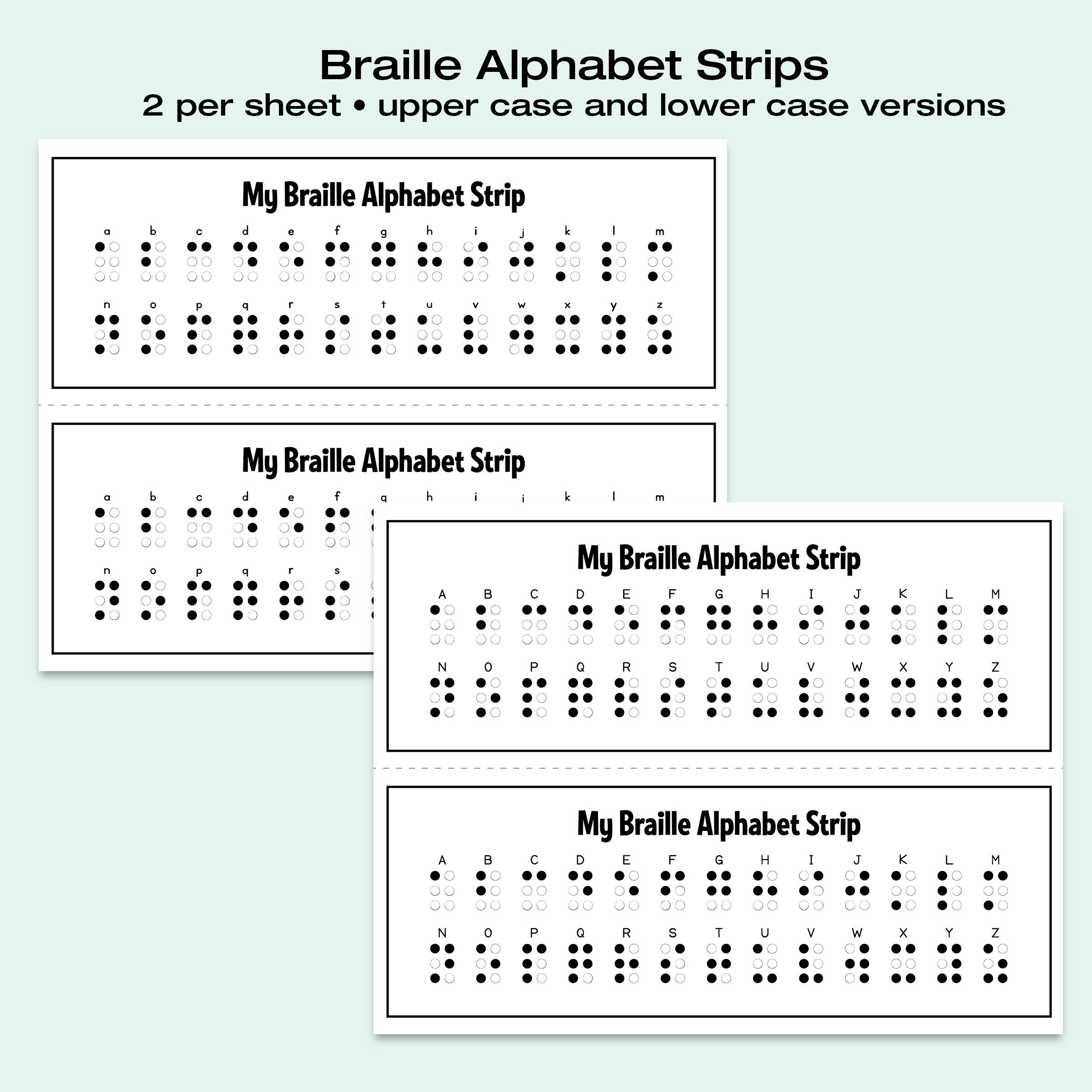 Free Printable Braille Blank Worksheets