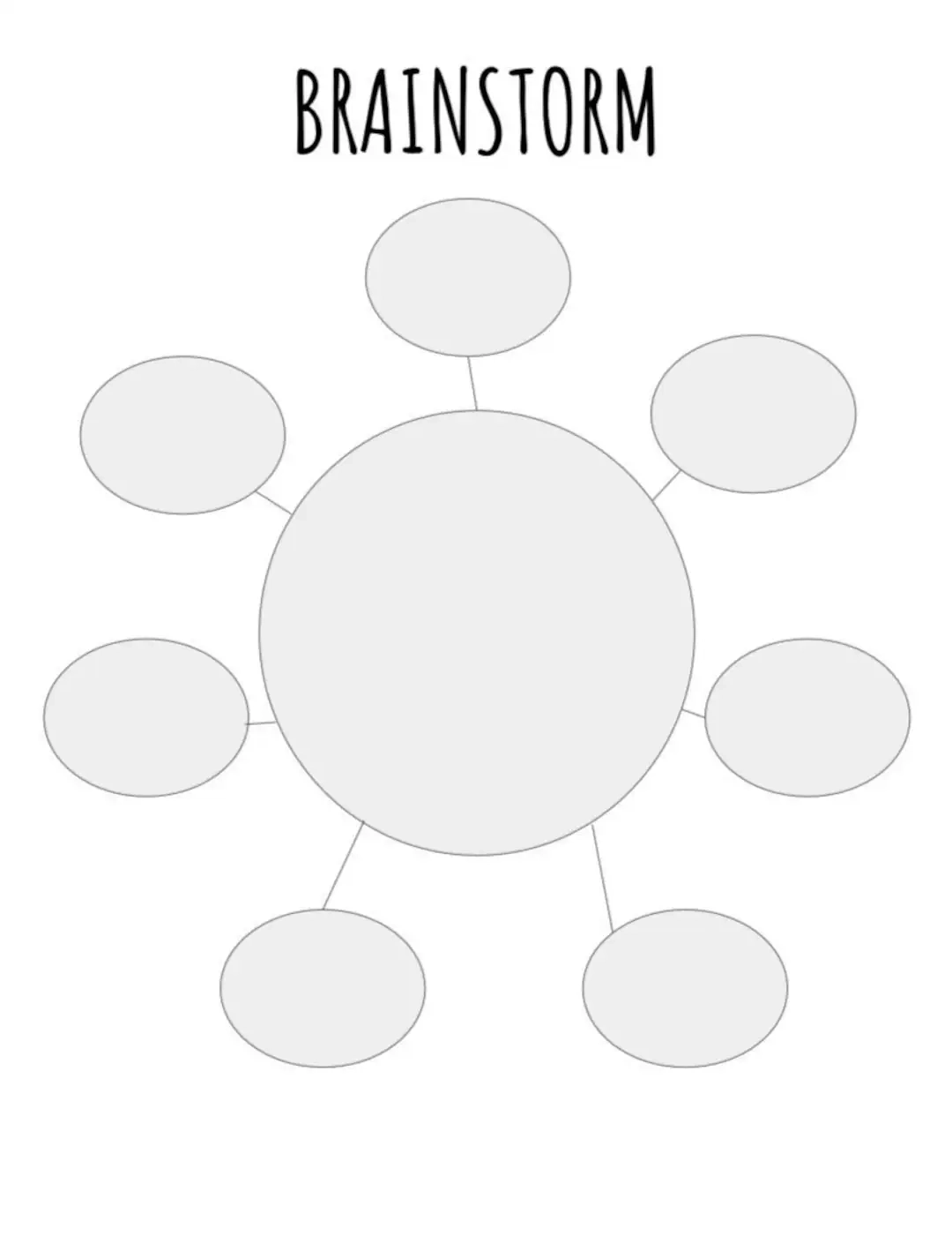 Blank Word Web Printable