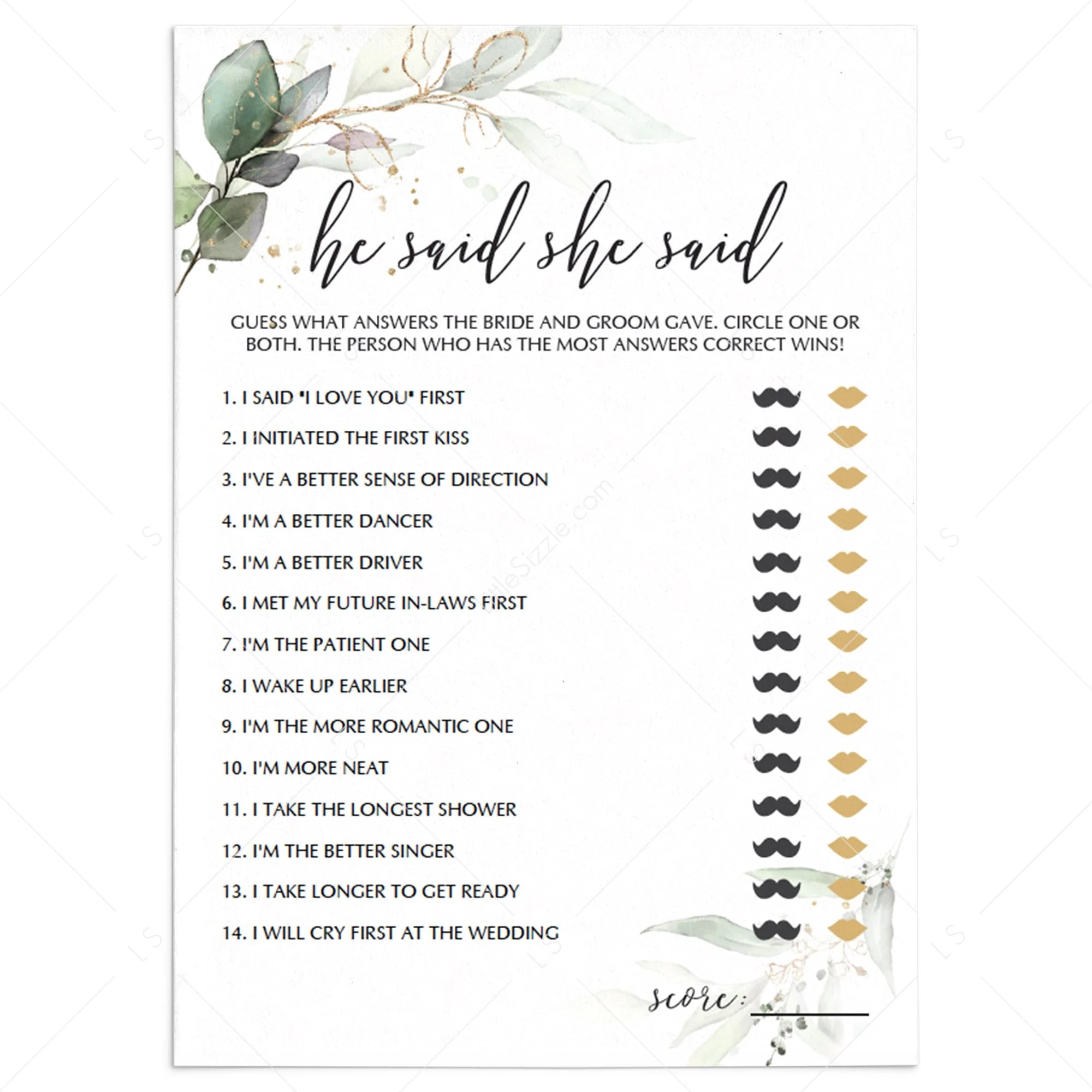 Bride Or Groom Bridal Shower Games Editable Template Instant Download