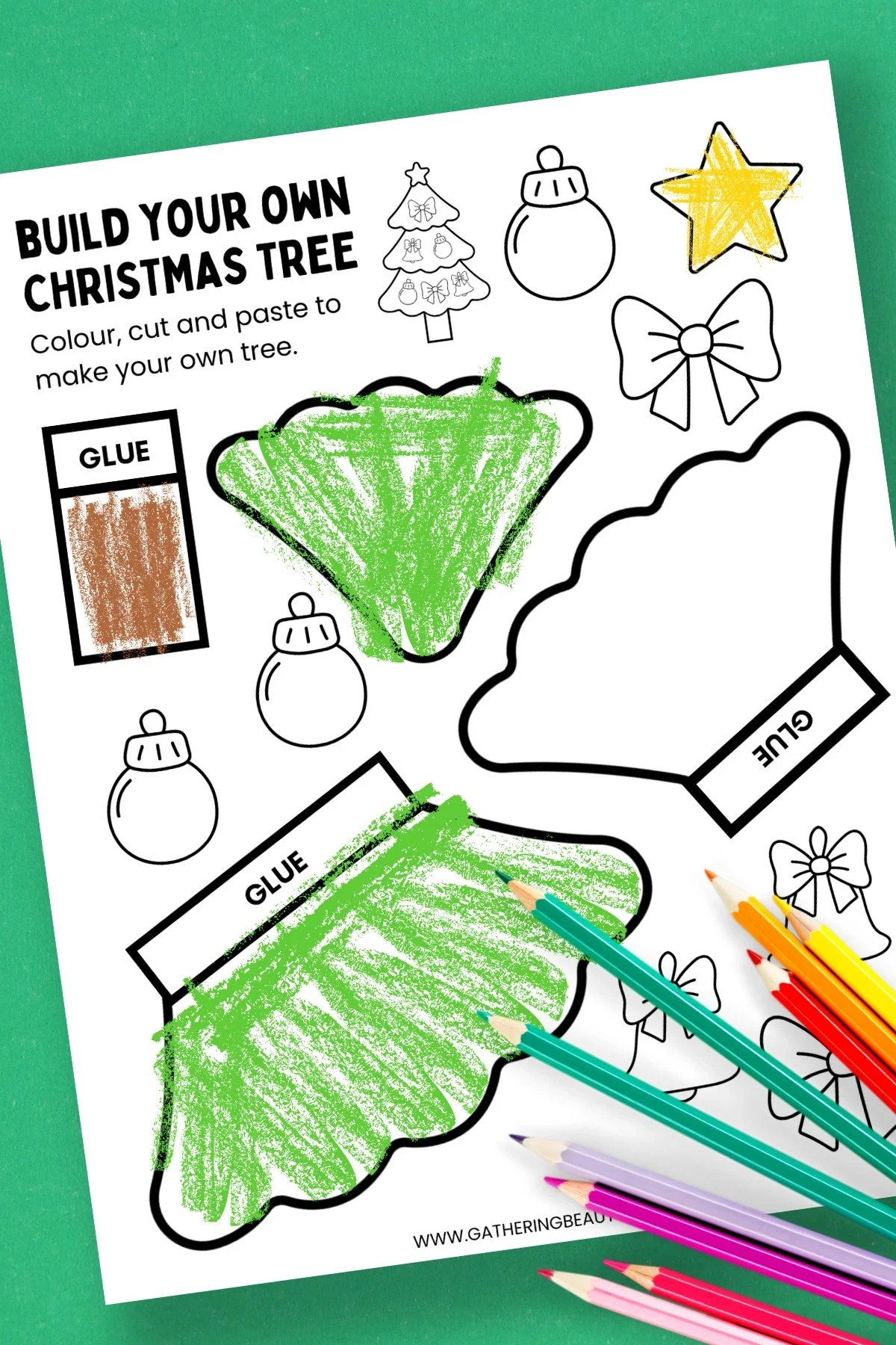 Build A Christmas Tree Free Printable Gathering Beauty