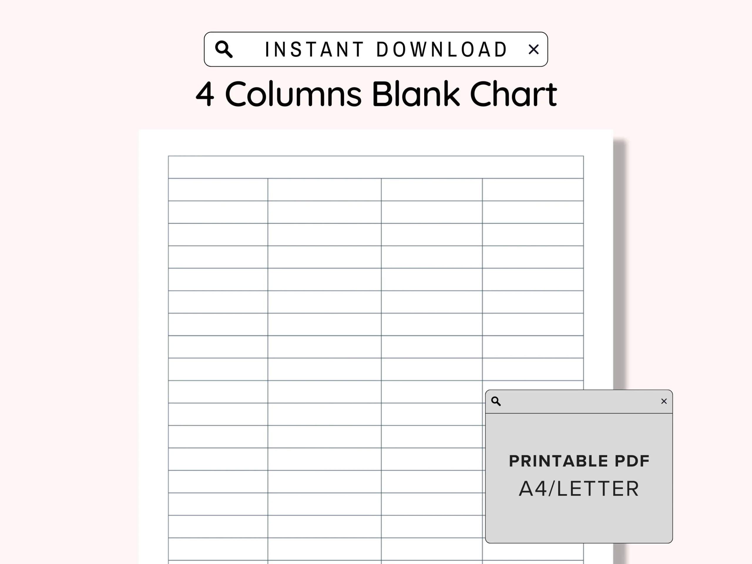 Buy Blank Column Pdf Online In India Etsy India